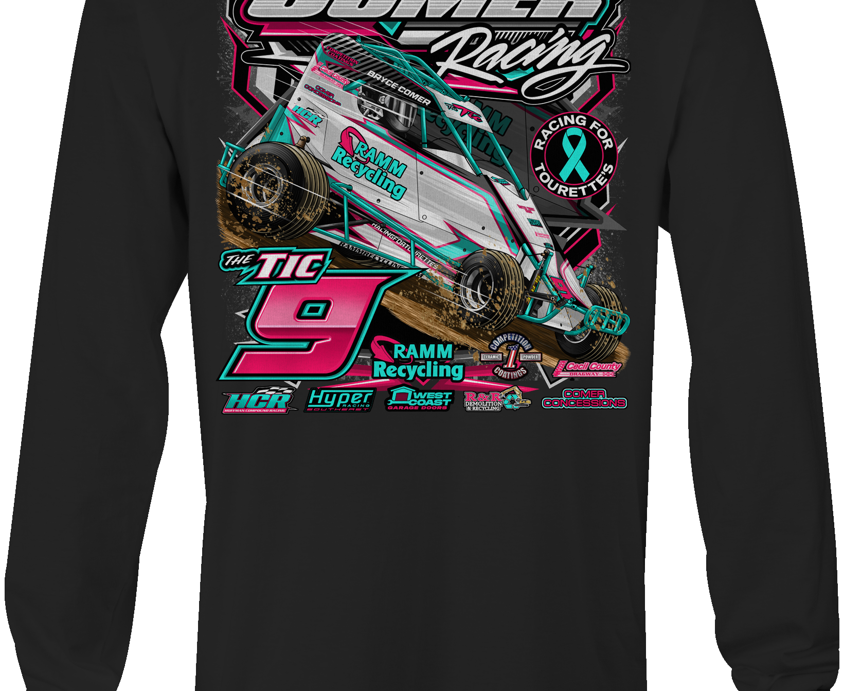 Bryce Comer Racing Bryce Comer Racing 2025 Long Sleeves – Black Acid Apparel