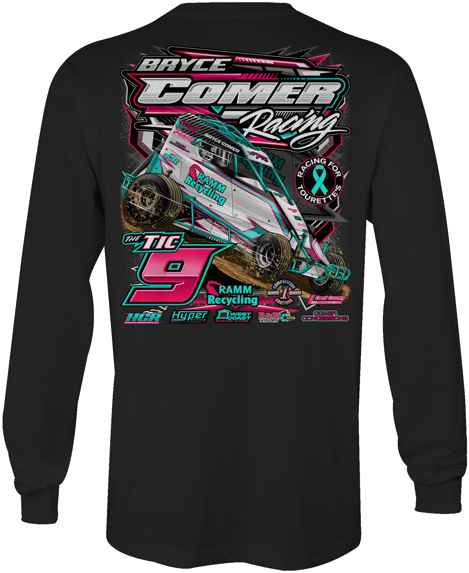 Bryce Comer Racing 2025 Long Sleeves – Black Acid Apparel