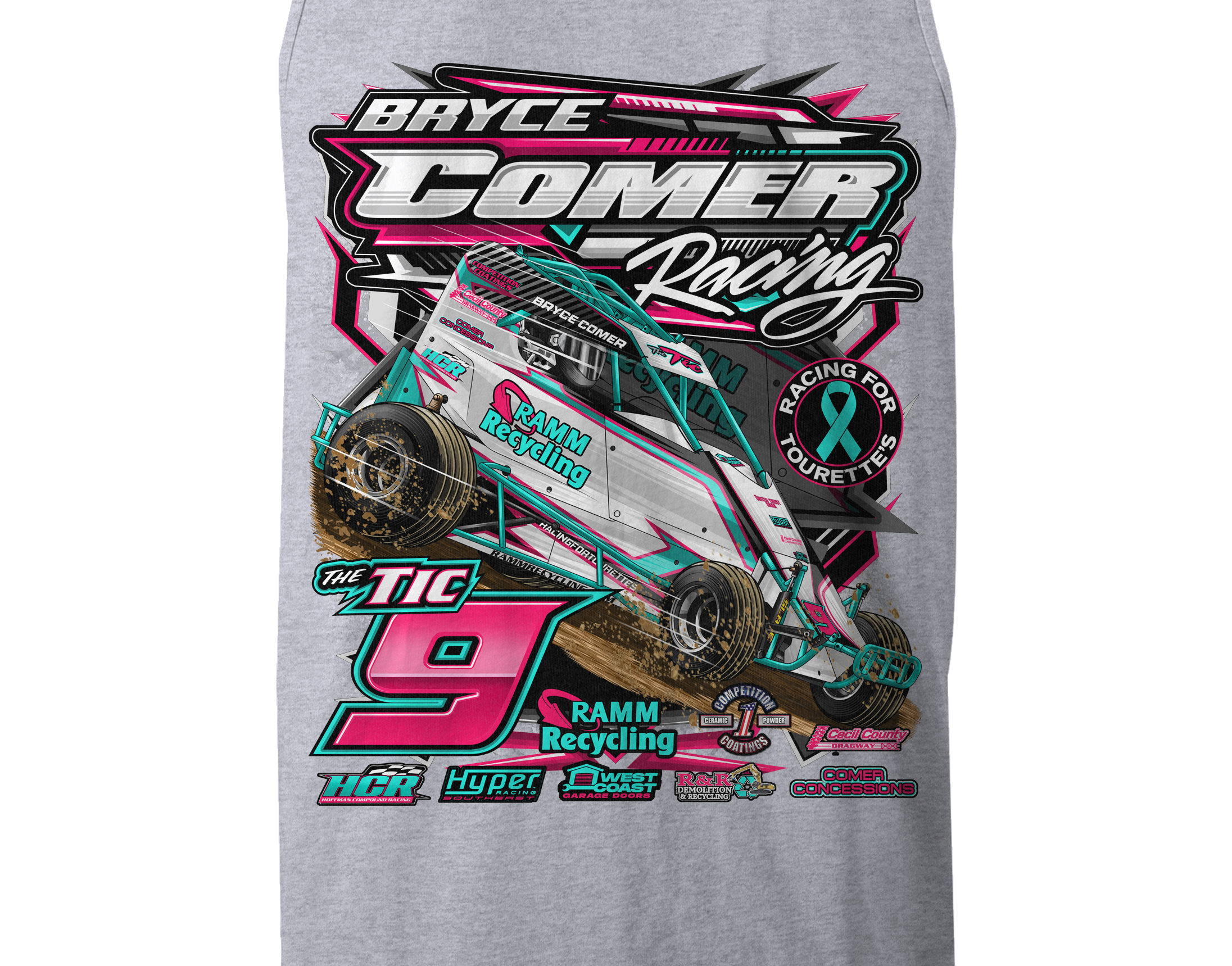 Bryce Comer Racing Bryce Comer Racing 2025 Tank Tops – Black Acid Apparel