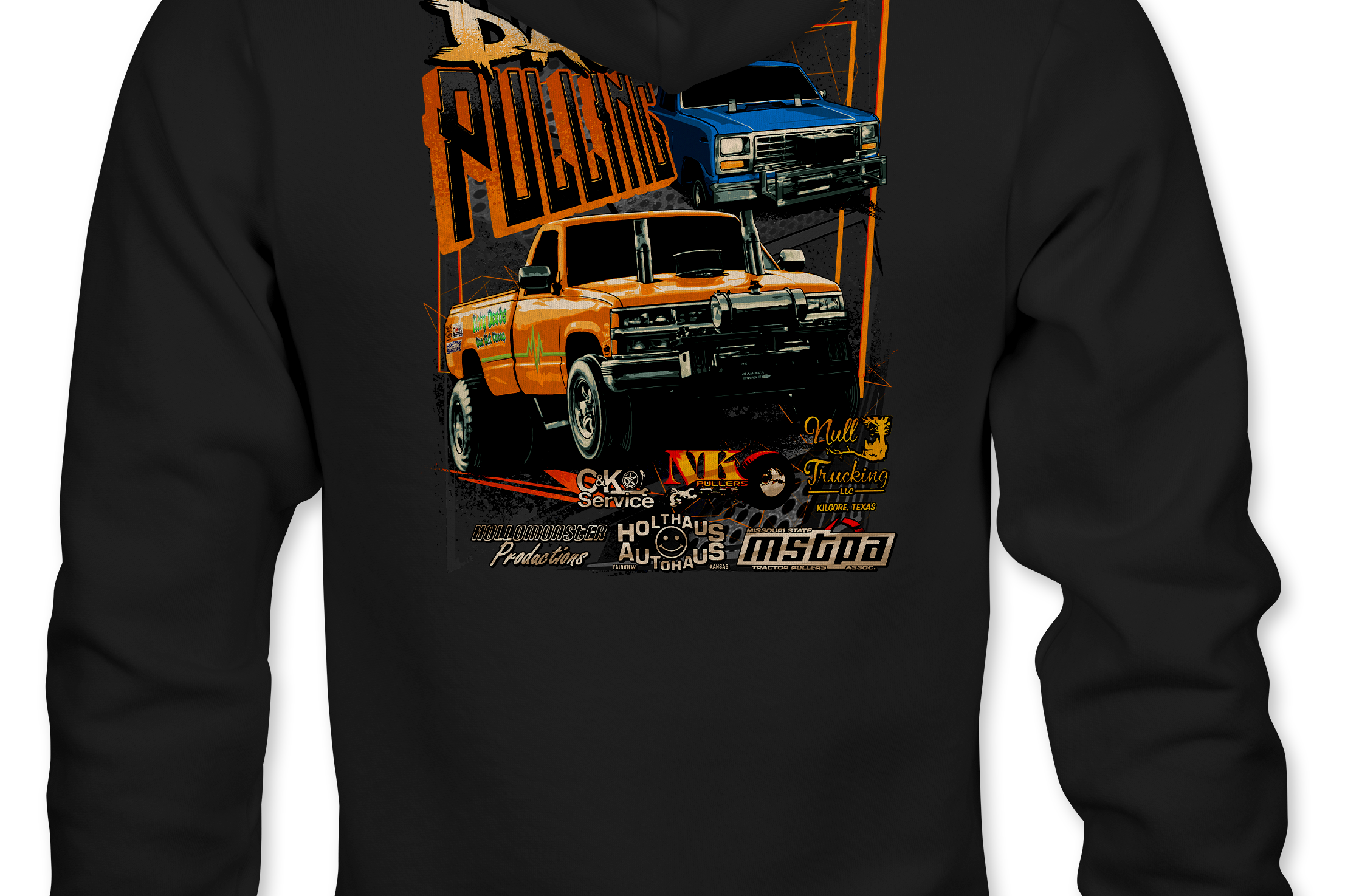 Davis Pulling Hoodies Black Acid Apparel