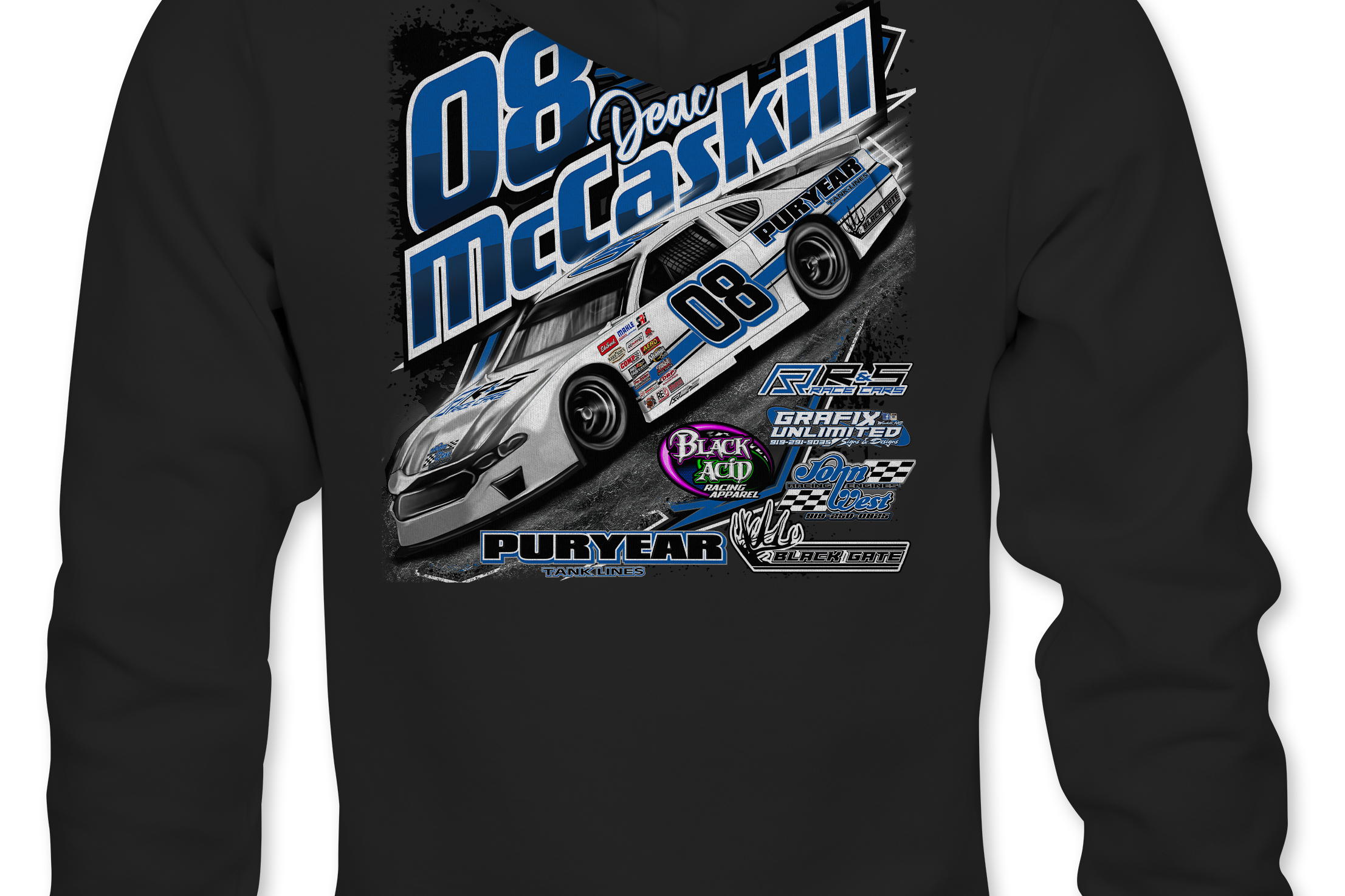 Deac McCaskill Hoodies Black Acid Apparel