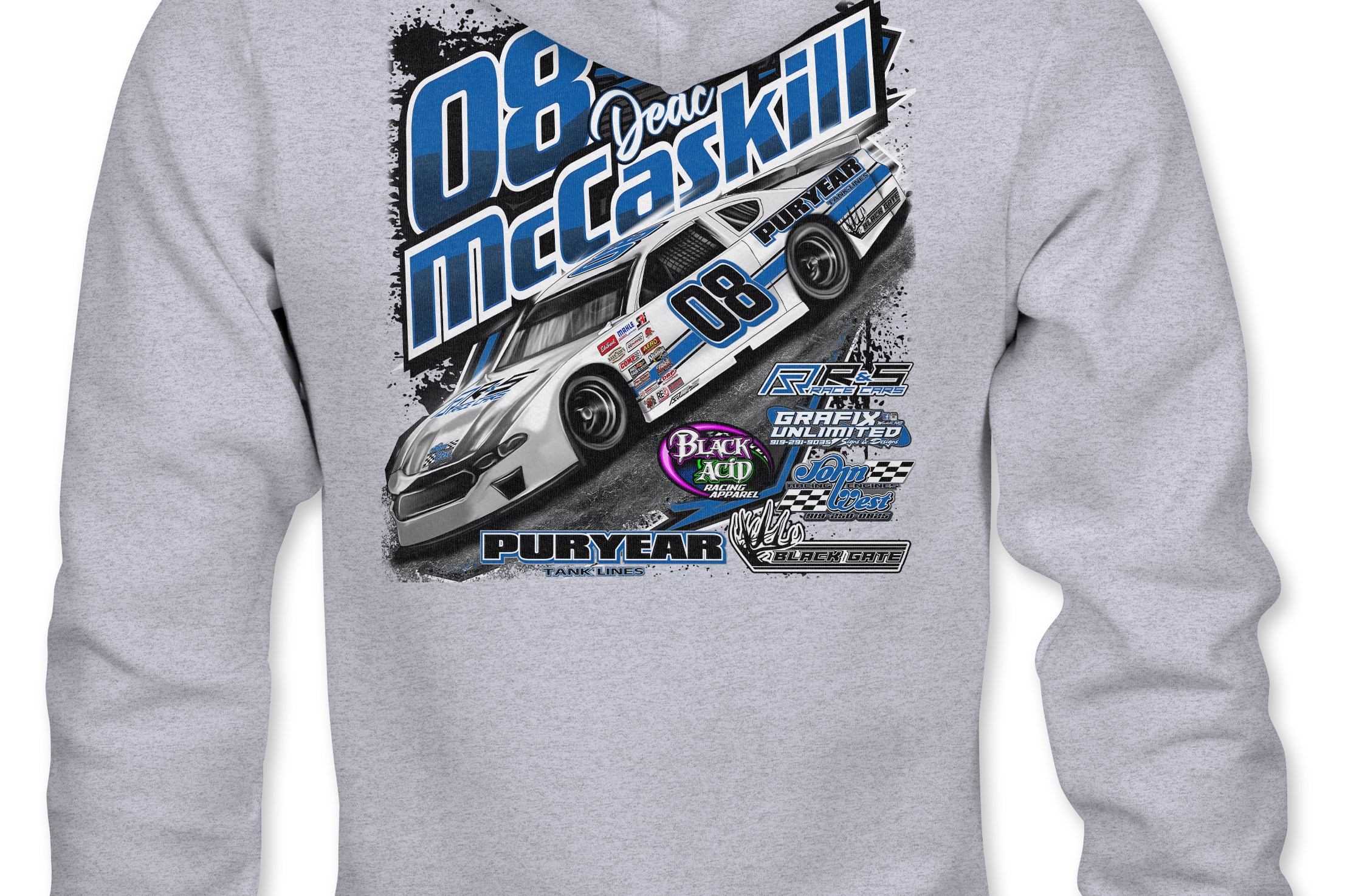 Deac McCaskill Hoodies Black Acid Apparel