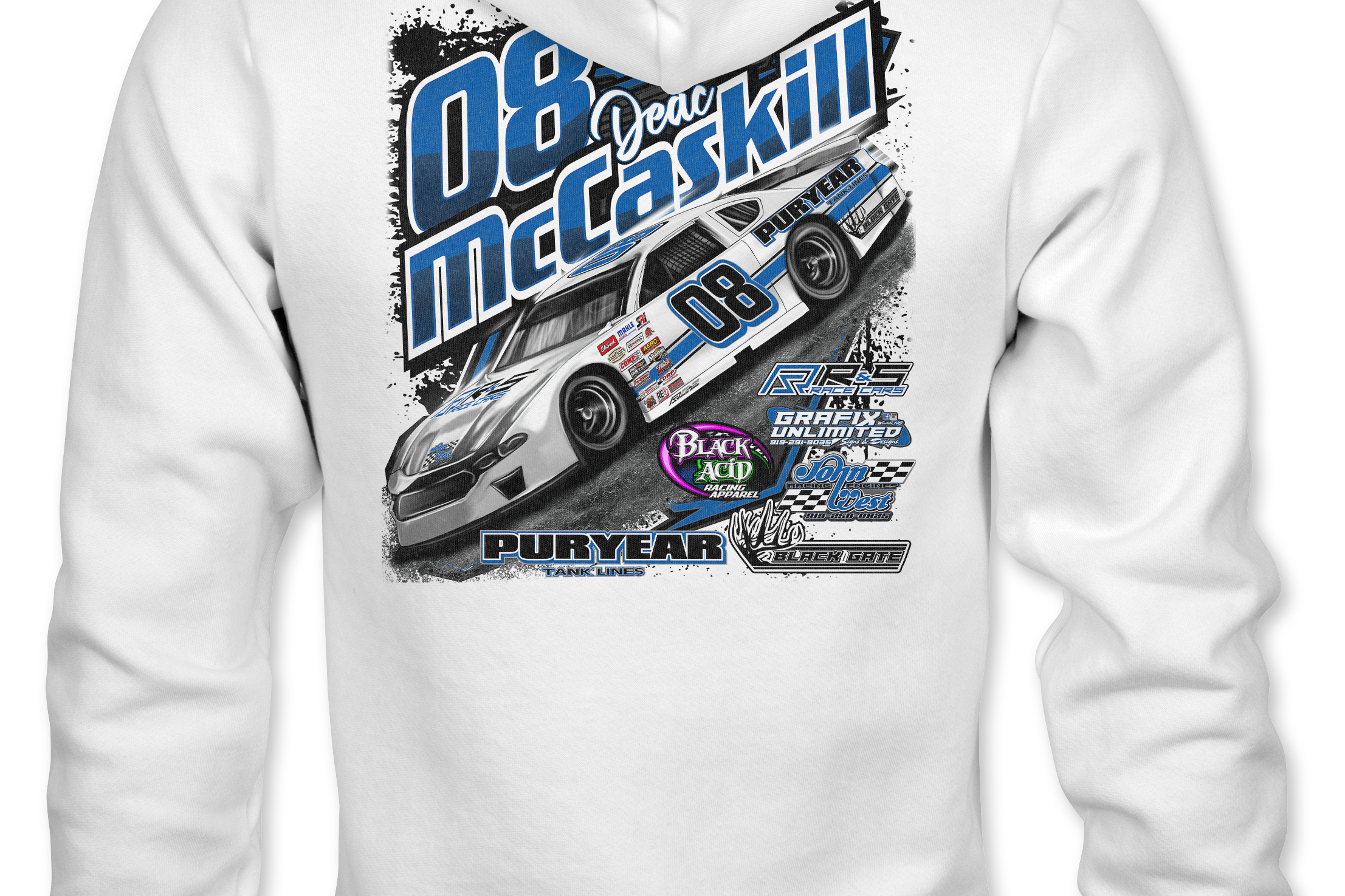 Deac McCaskill Hoodies Black Acid Apparel