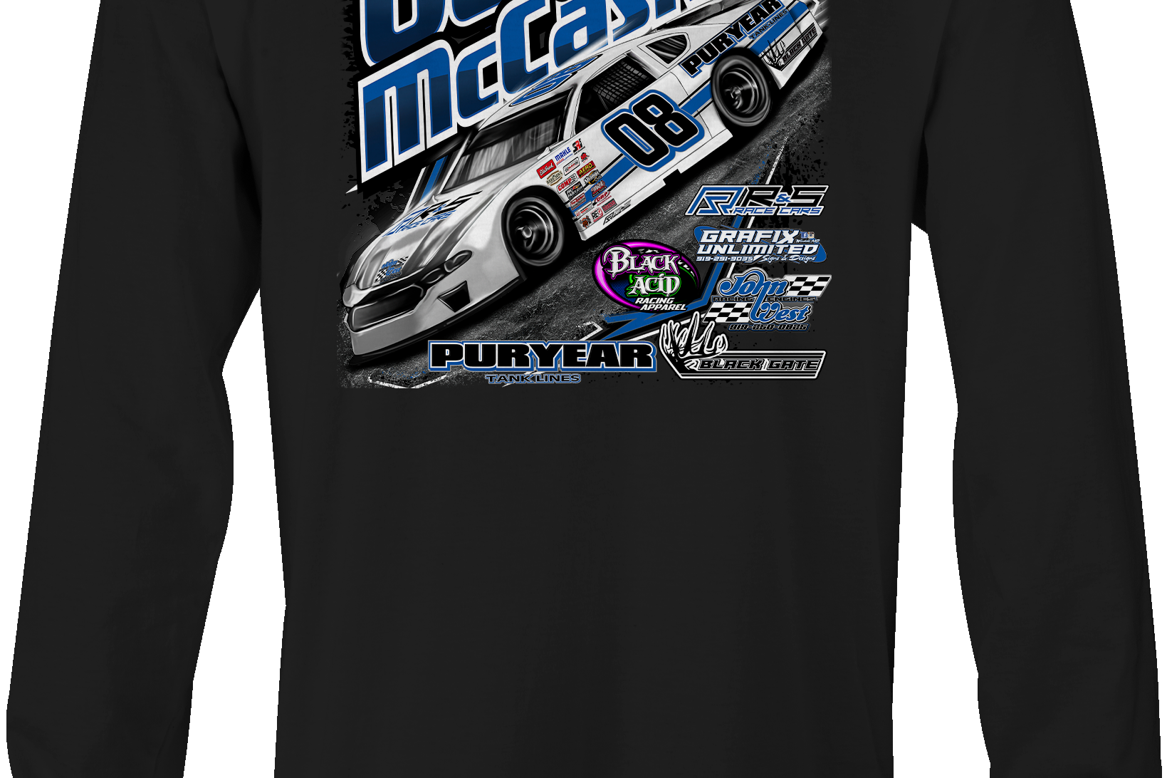 Deac McCaskill Long Sleeves Black Acid Apparel