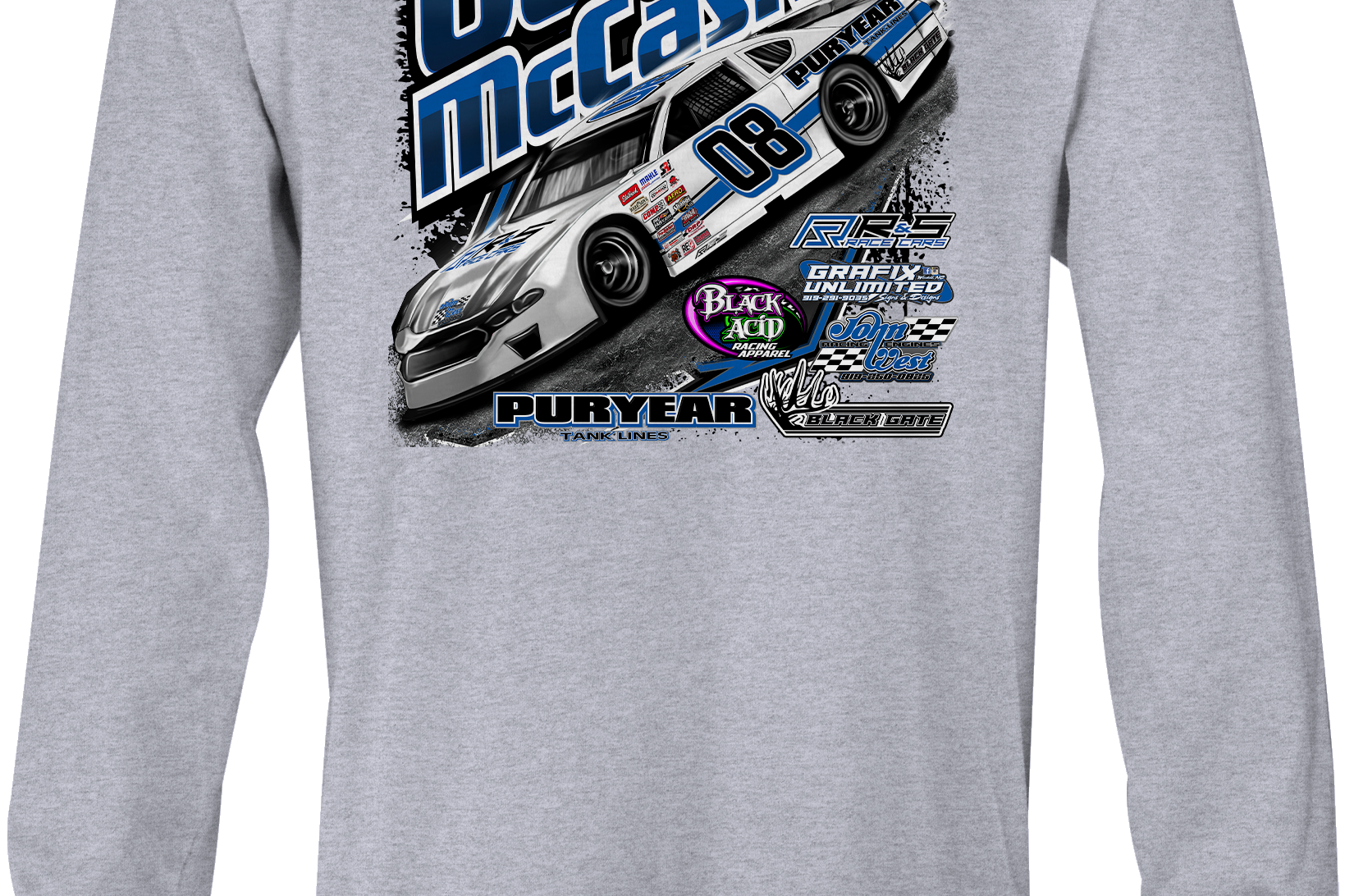 Deac McCaskill Long Sleeves Black Acid Apparel