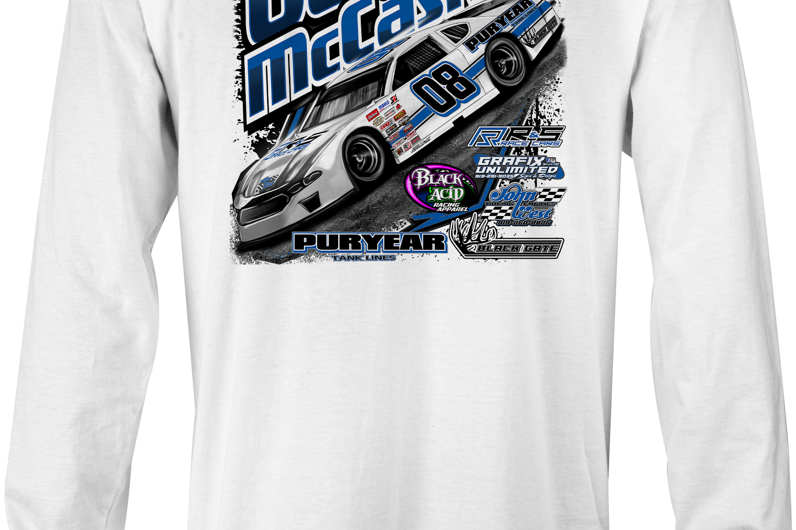 Deac McCaskill Long Sleeves Black Acid Apparel