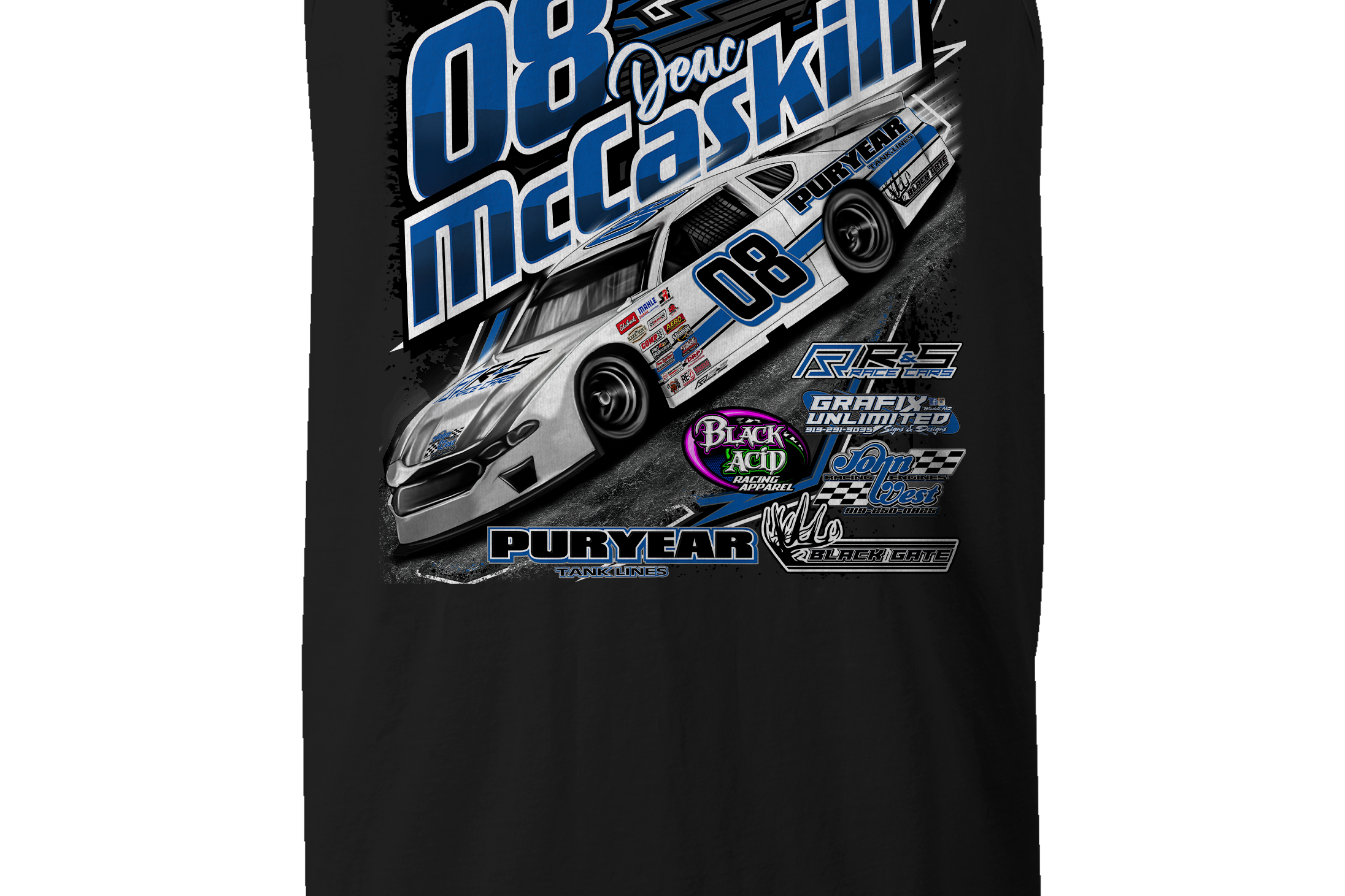 Deac McCaskill Tank Tops Black Acid Apparel