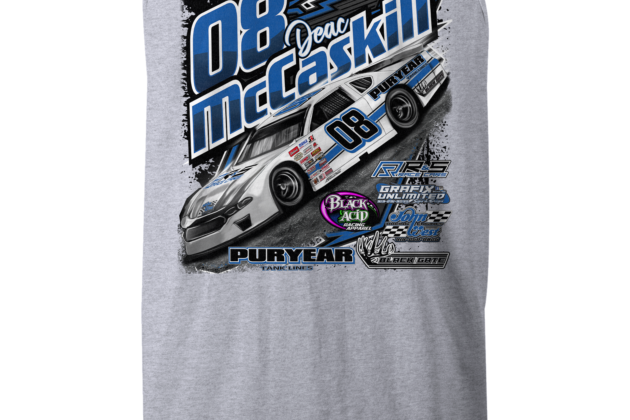 Deac McCaskill Tank Tops Black Acid Apparel
