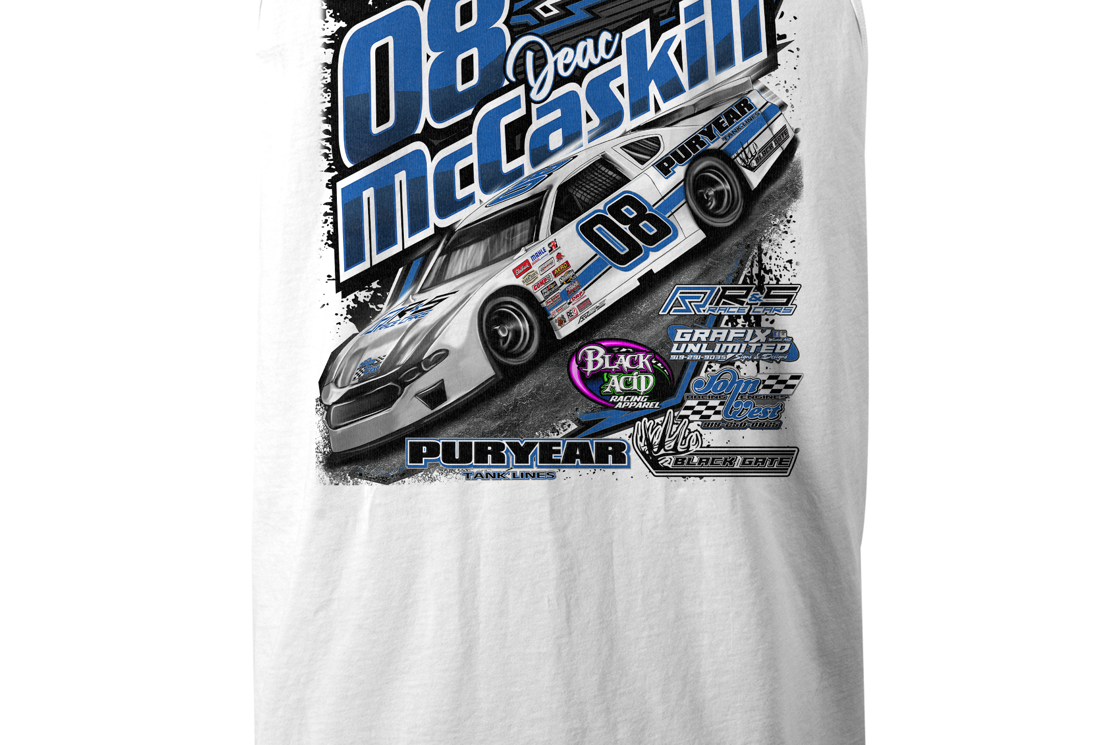 Deac McCaskill Tank Tops Black Acid Apparel
