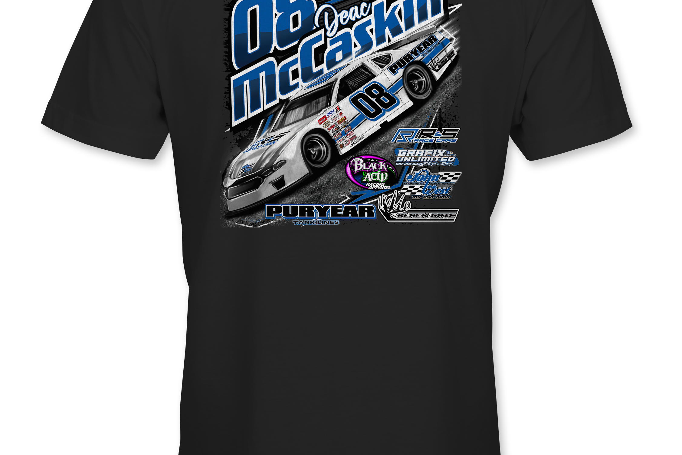 Deac McCaskill T-Shirts Black Acid Apparel