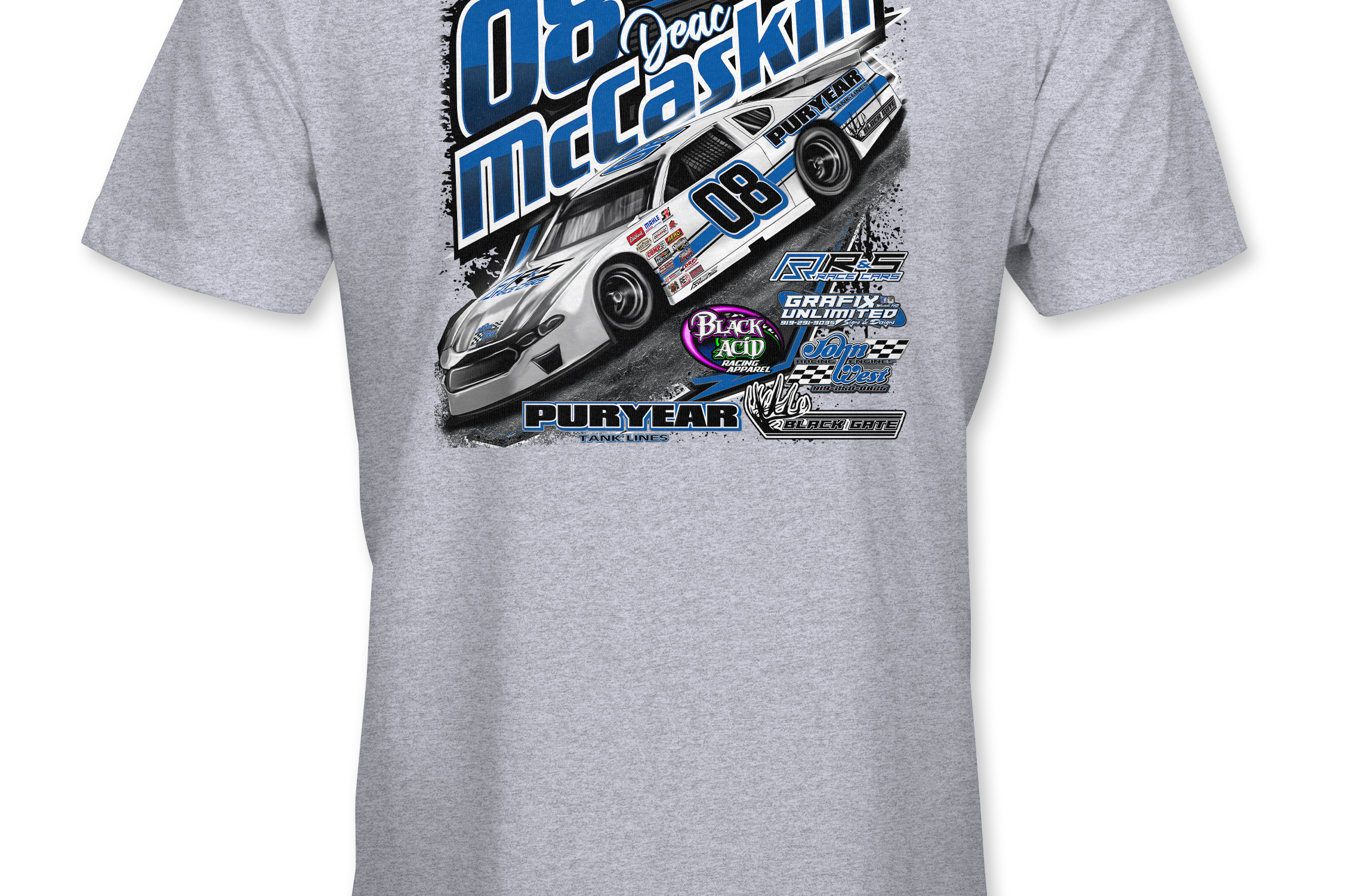 Deac McCaskill T-Shirts Black Acid Apparel