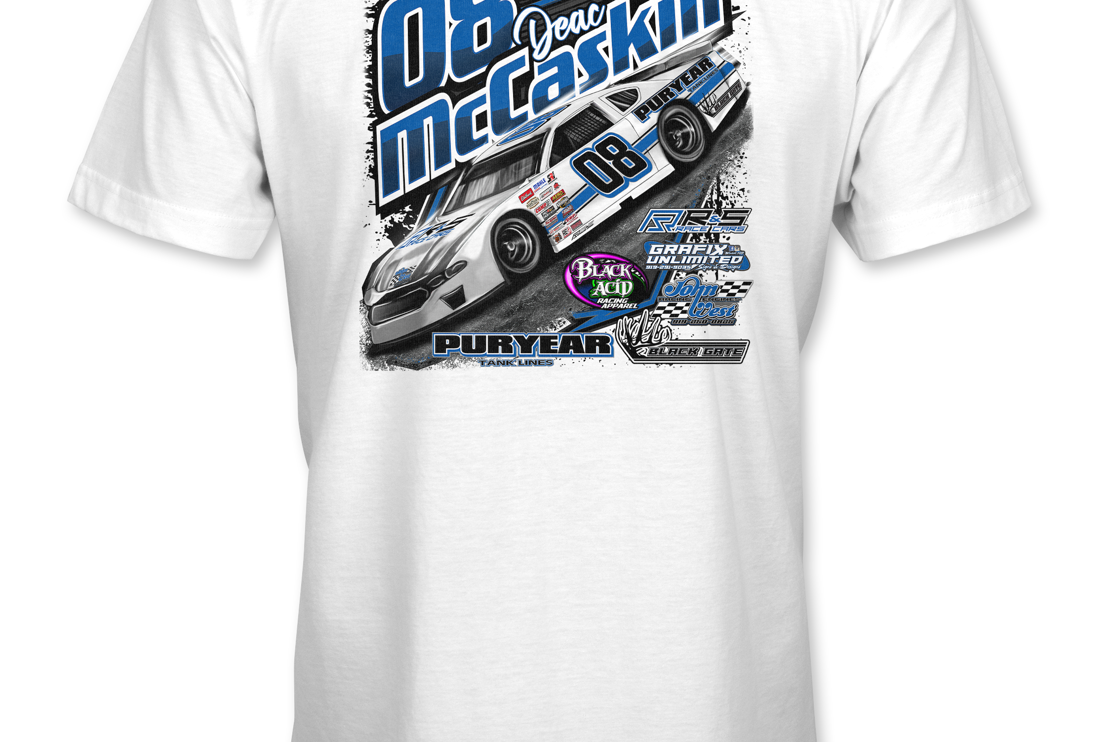 Deac McCaskill T-Shirts Black Acid Apparel