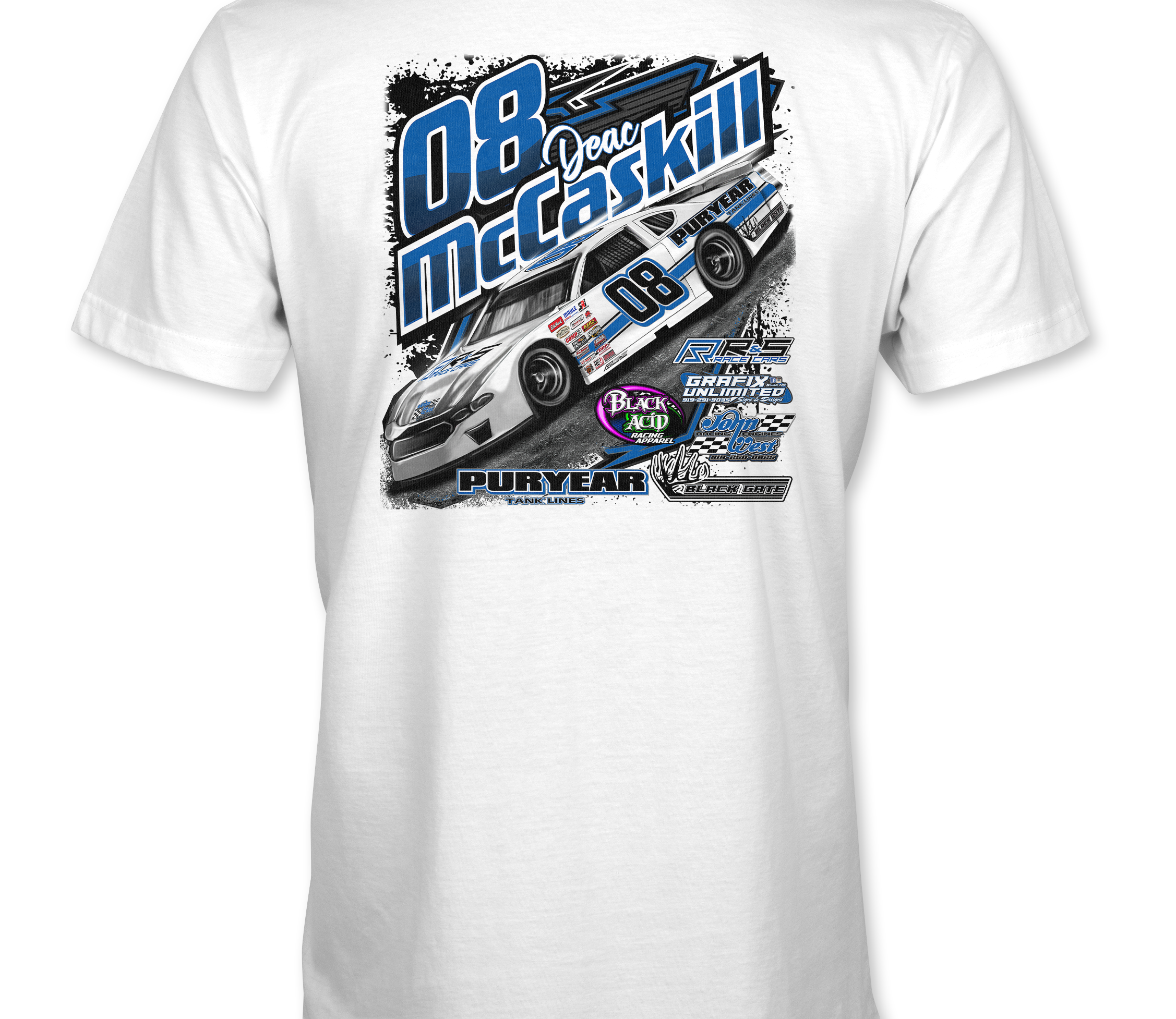 Deac McCaskill T-Shirts Black Acid Apparel