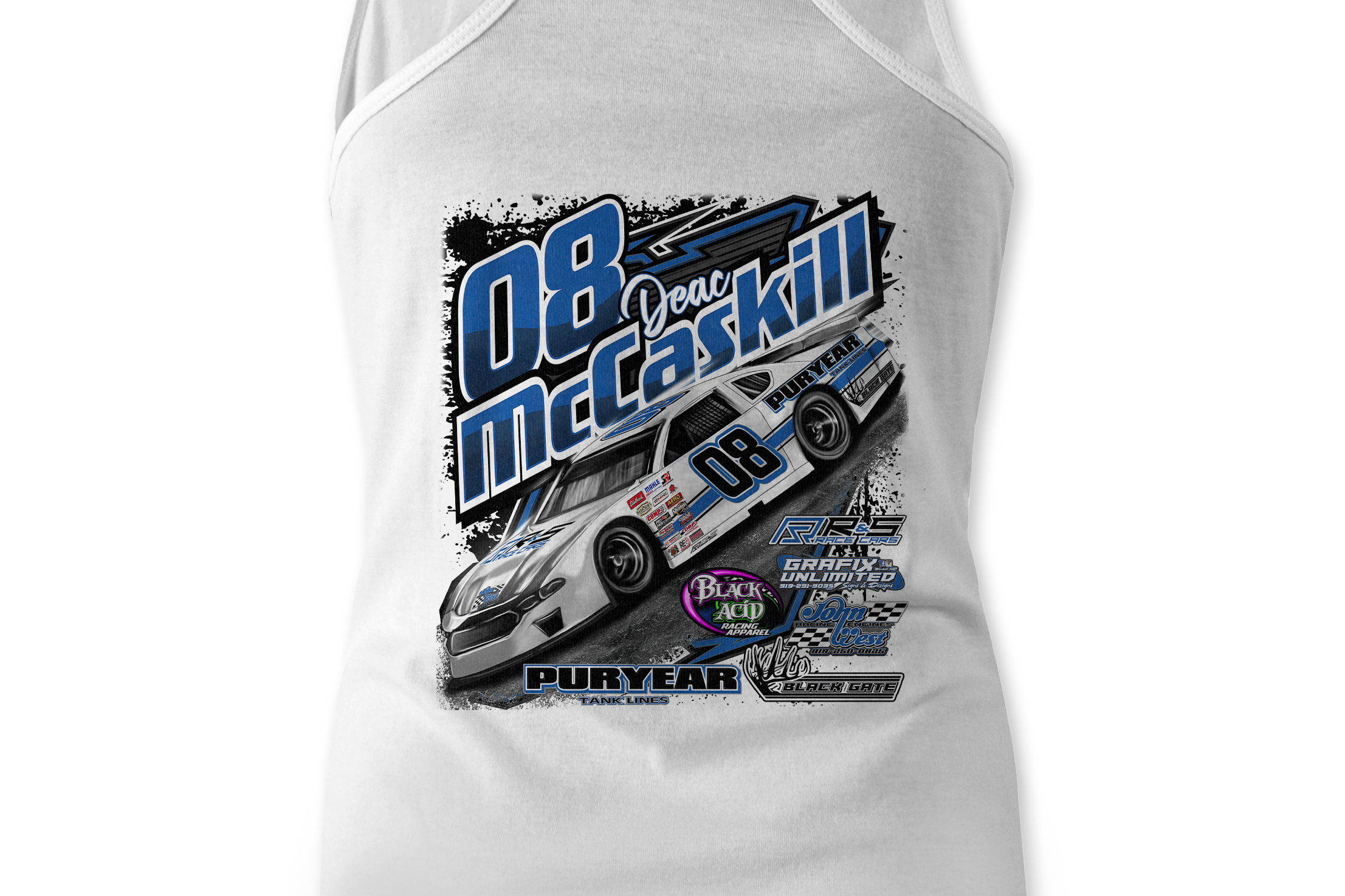 Deac McCaskill Tank Tops Black Acid Apparel