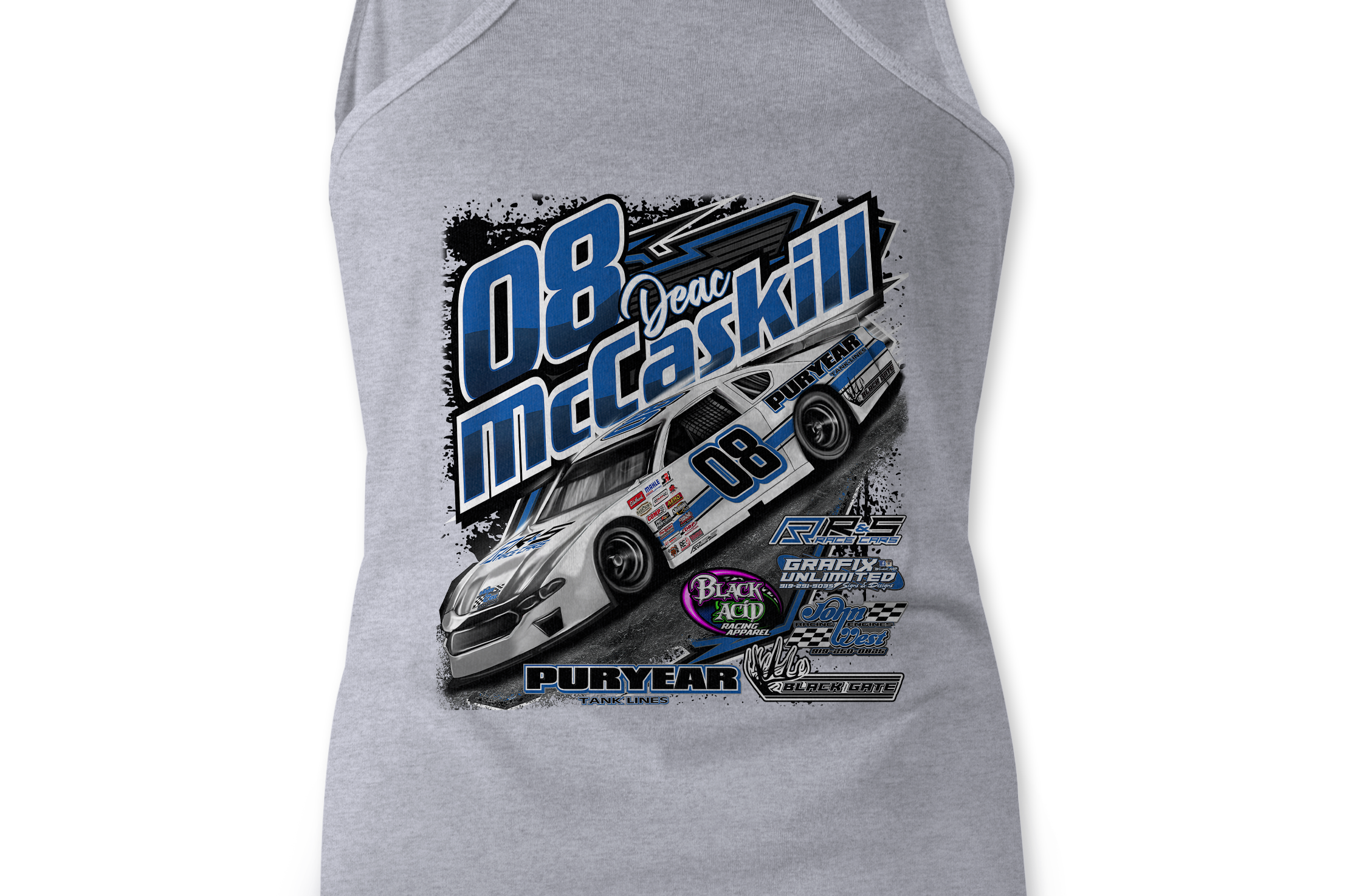 Deac McCaskill Tank Tops Black Acid Apparel