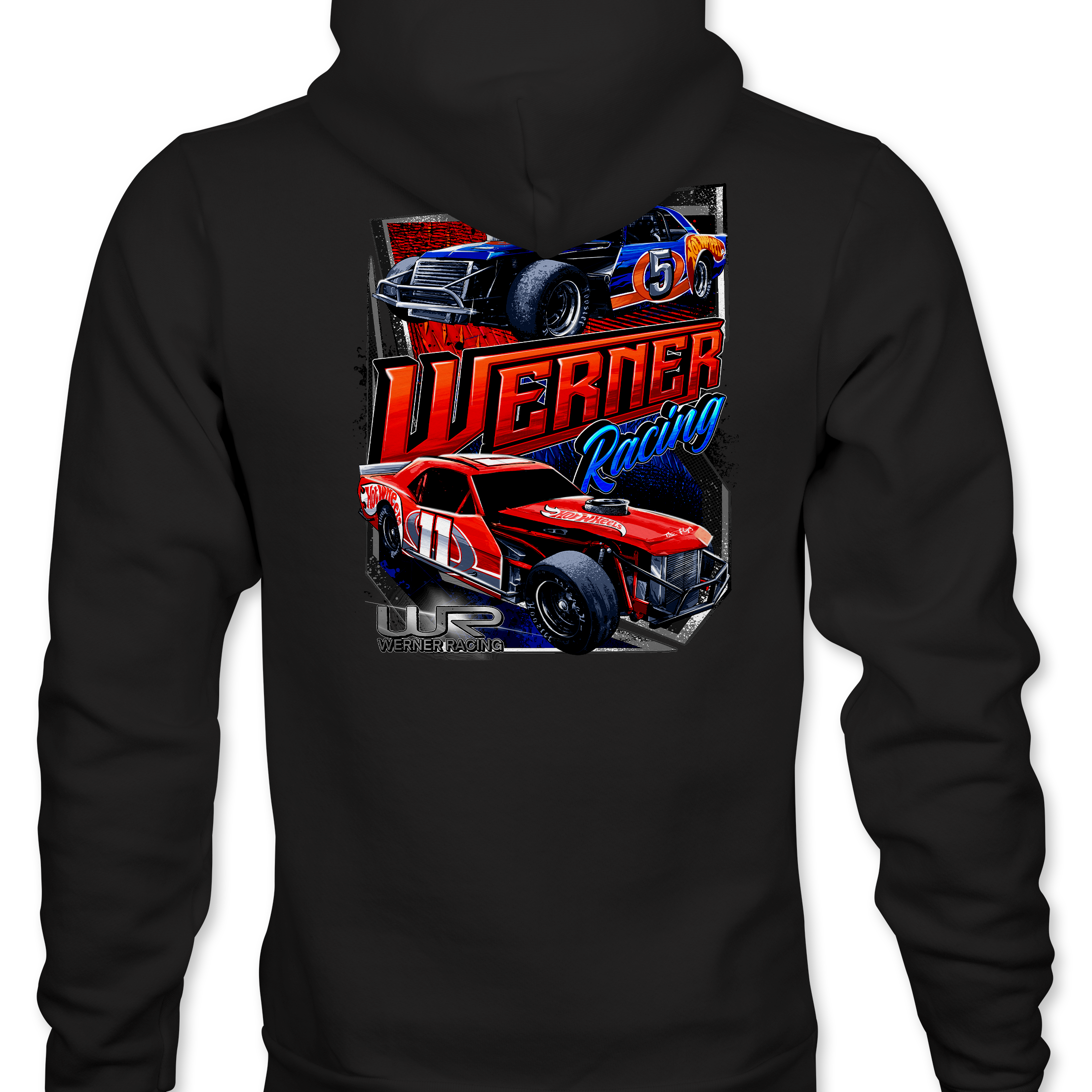 Werner Racing #5 and #11 Hoodies Black Acid Apparel