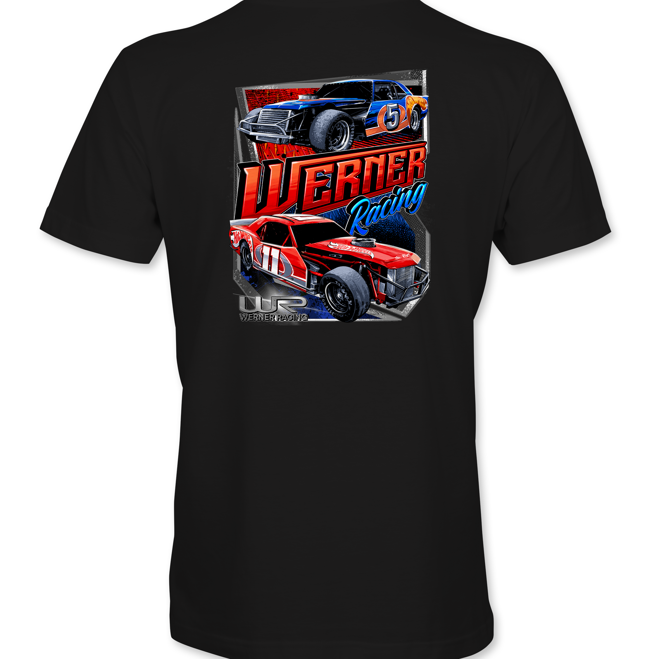 Werner Racing #5 and #11 T-Shirts Black Acid Apparel