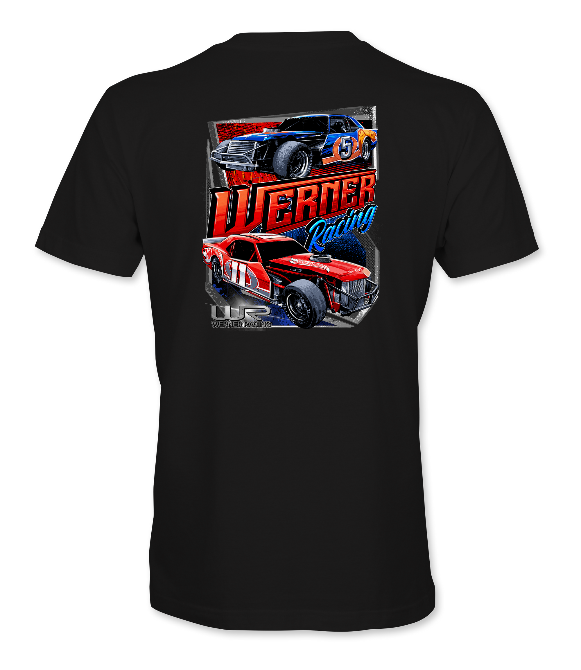 Werner Racing #5 and #11 T-Shirts Black Acid Apparel
