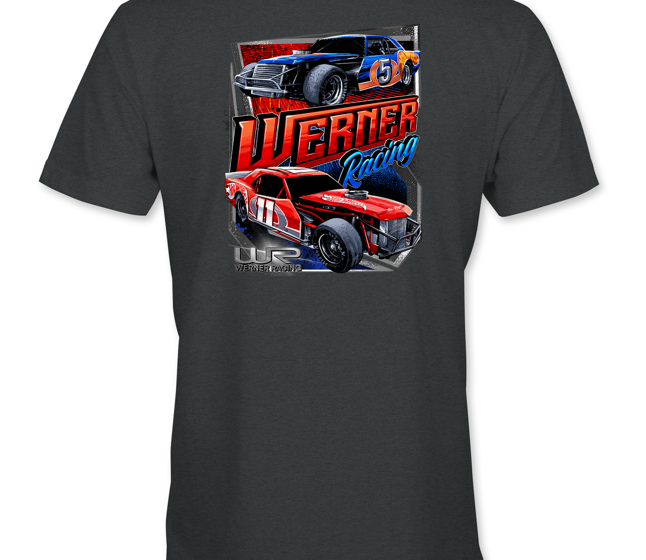 Werner Racing #5 and #11 T-Shirts Black Acid Apparel