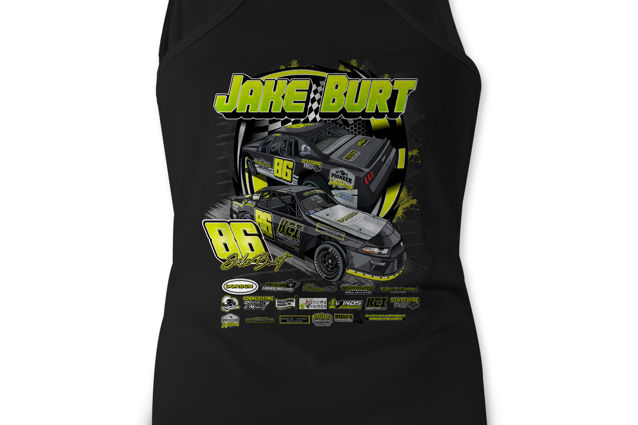 Jake Burt Tank Tops Black Acid Apparel