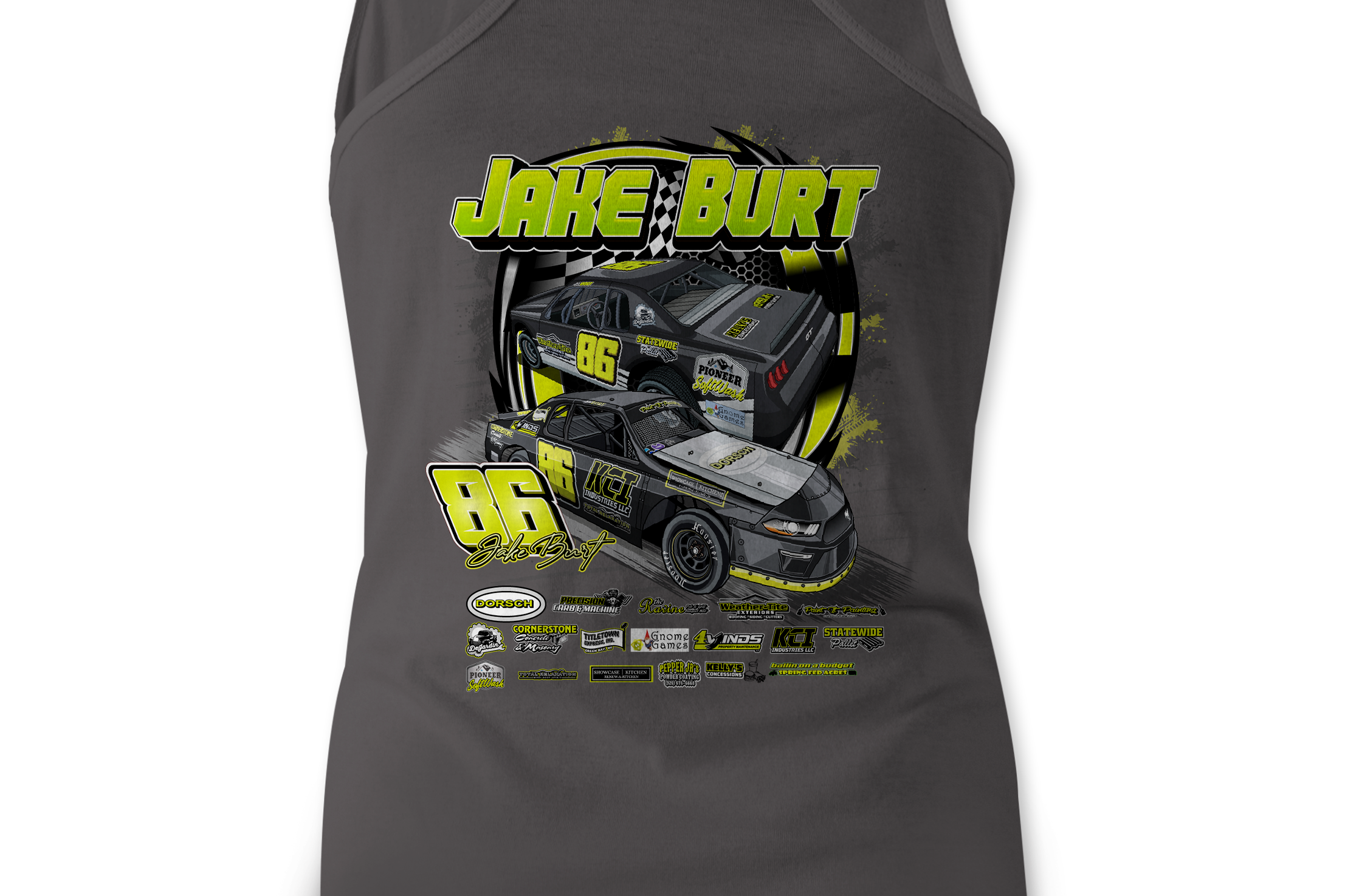 Jake Burt Tank Tops Black Acid Apparel