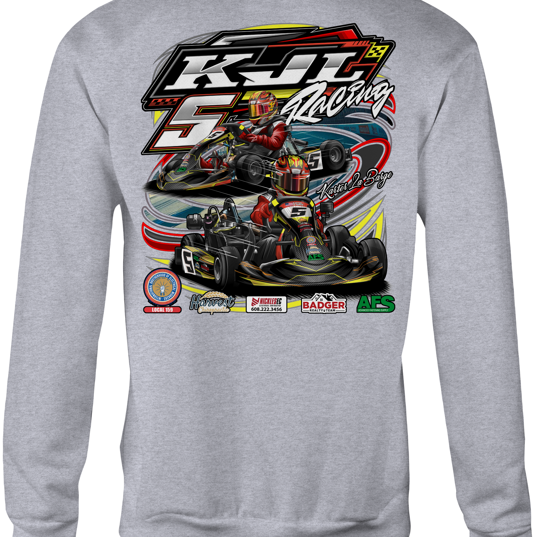 KJL Racing Crewneck Sweatshirts