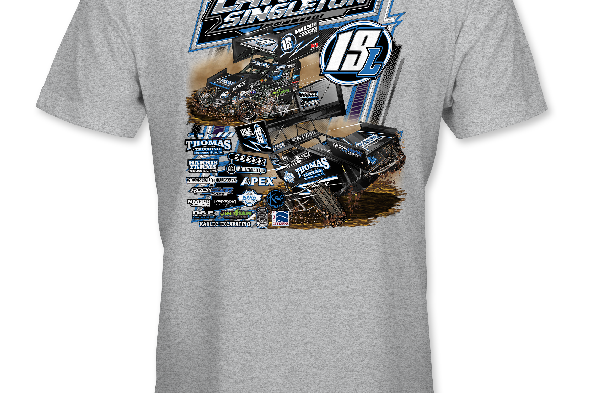 Landry Singleton T-Shirts Black Acid Apparel