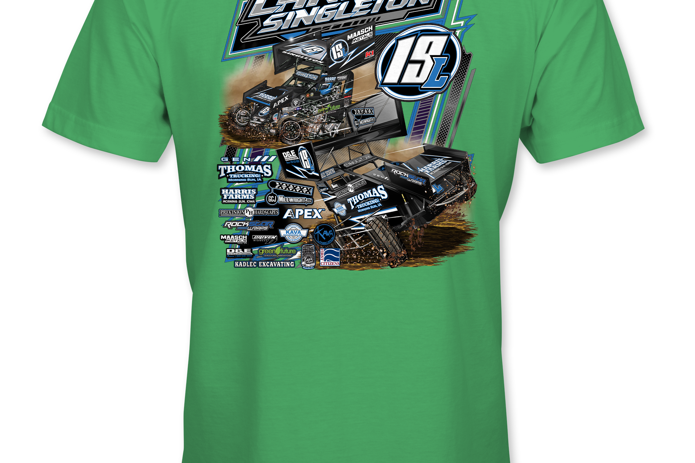 Landry Singleton T-Shirts Black Acid Apparel
