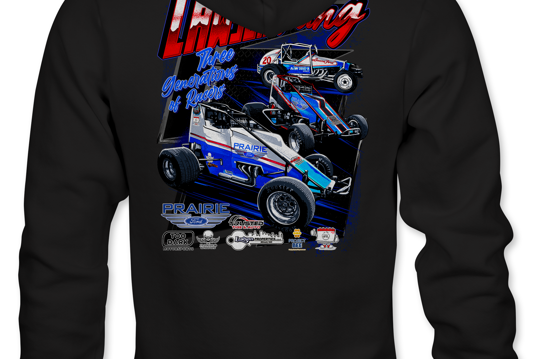 Lawson Racing Hoodies Black Acid Apparel