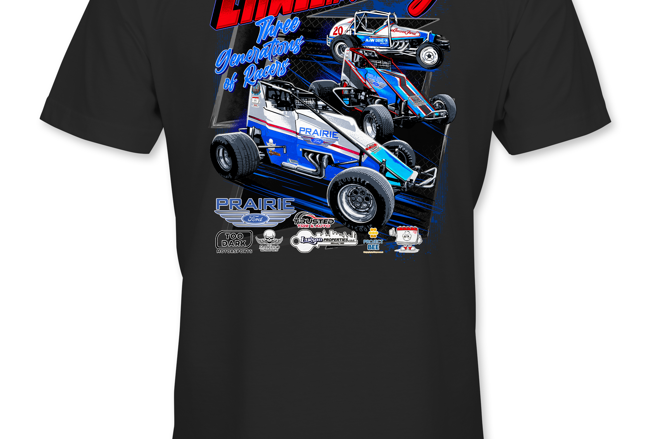 Lawson Racing T-Shirts Black Acid Apparel