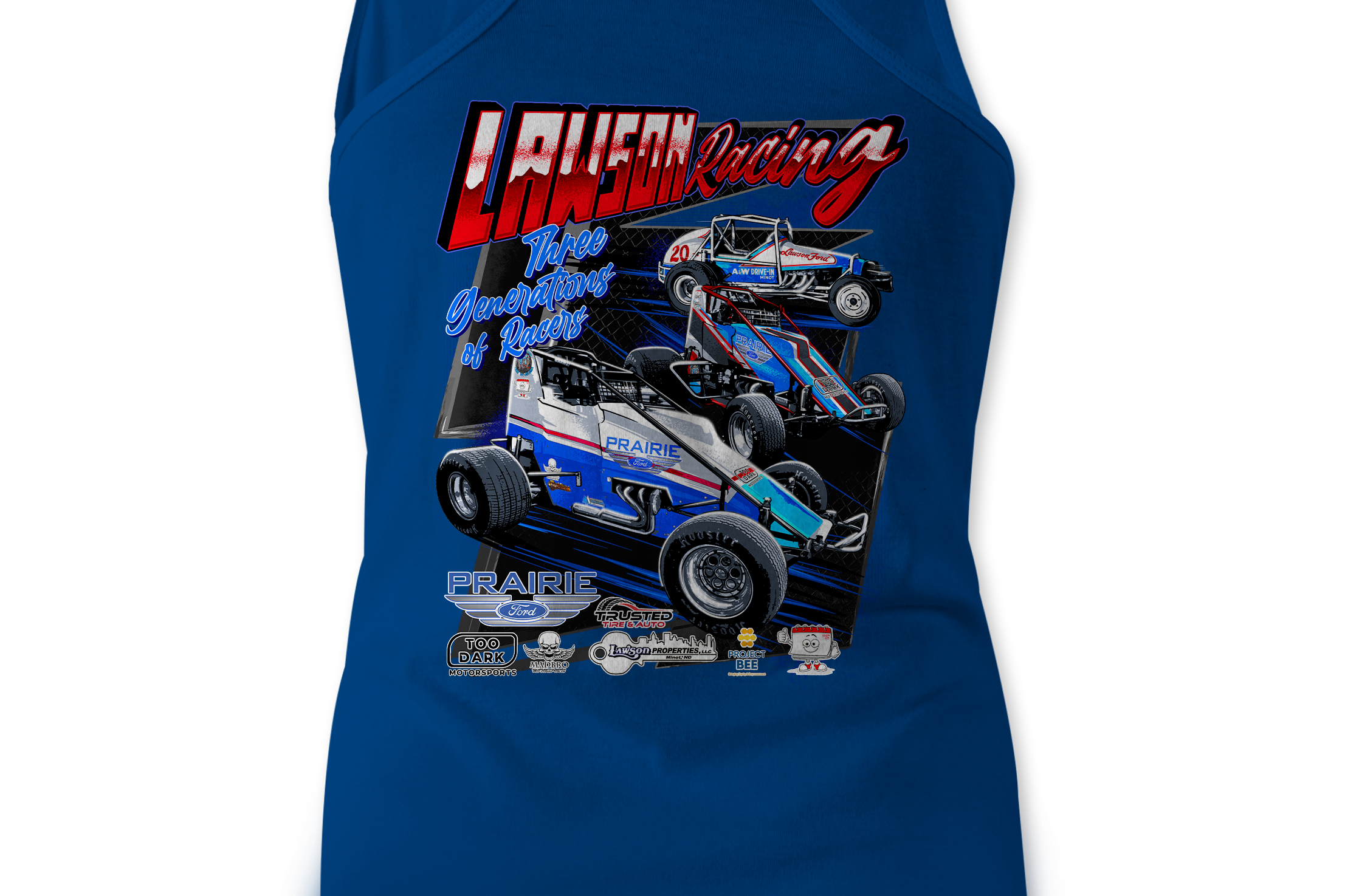 Lawson Racing Tank Tops Black Acid Apparel