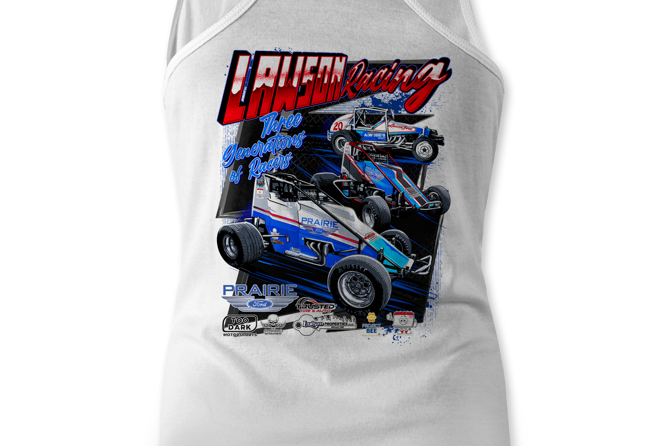 Lawson Racing Tank Tops Black Acid Apparel
