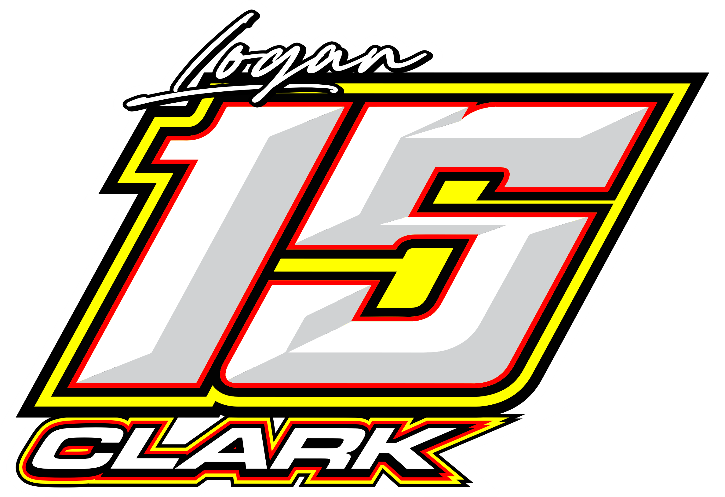 Logan Clark 15 Decal Black Acid Apparel