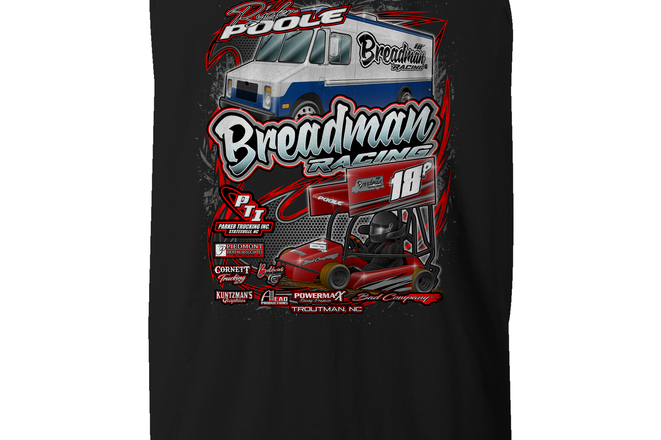Breadman Racing Tank Tops Black Acid Apparel