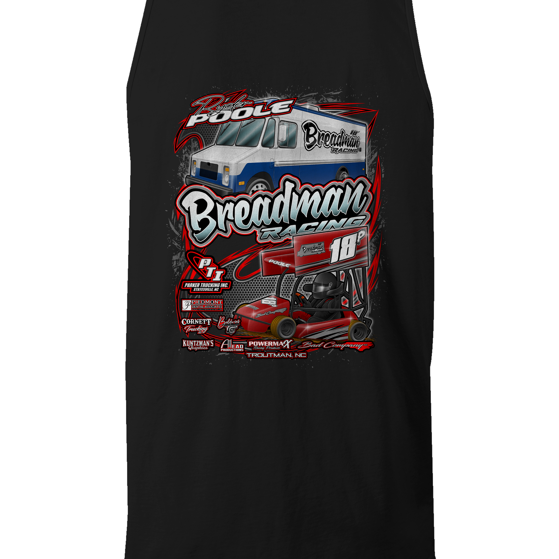 Breadman Racing Tank Tops Black Acid Apparel