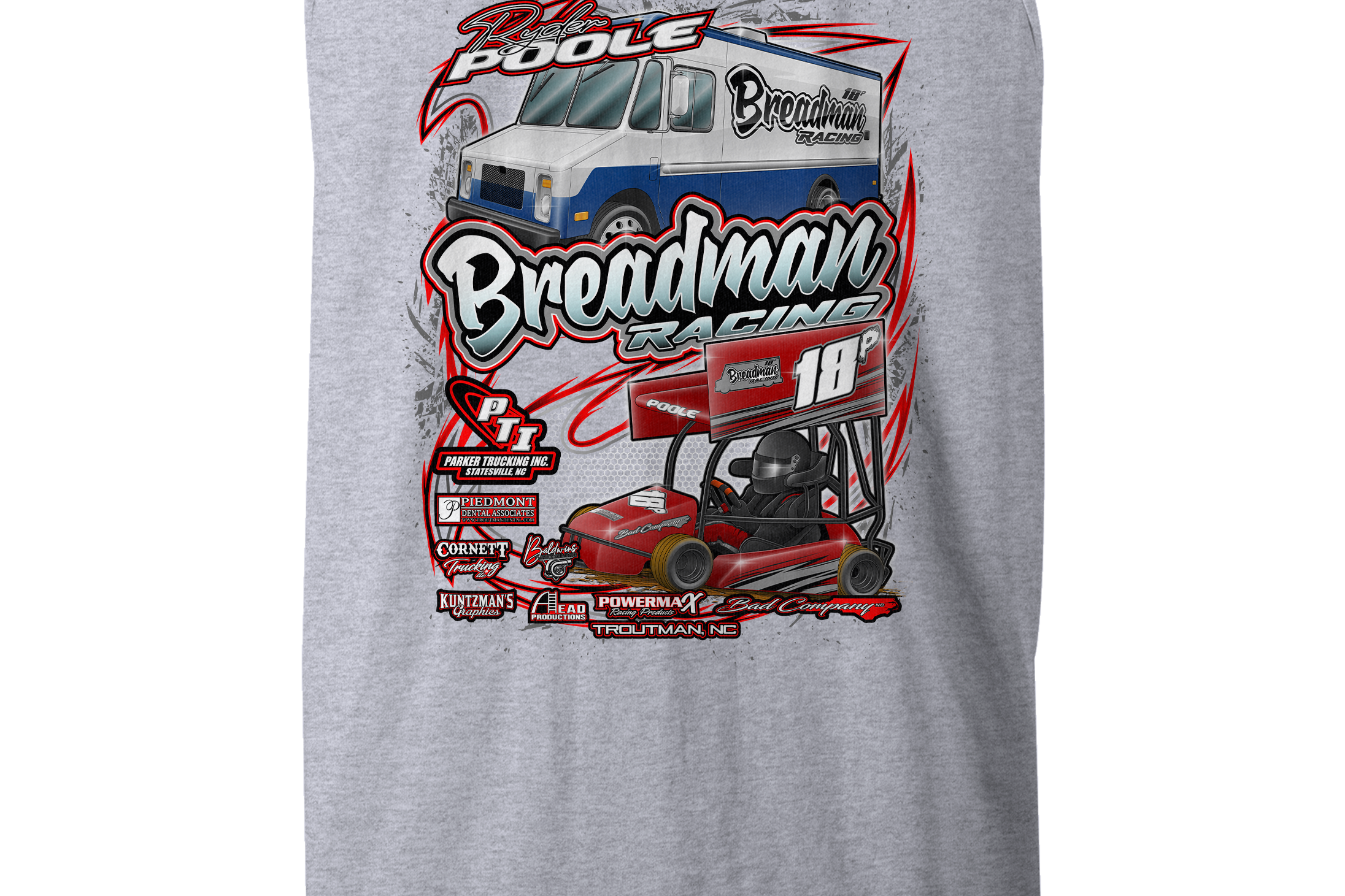 Breadman Racing Tank Tops Black Acid Apparel