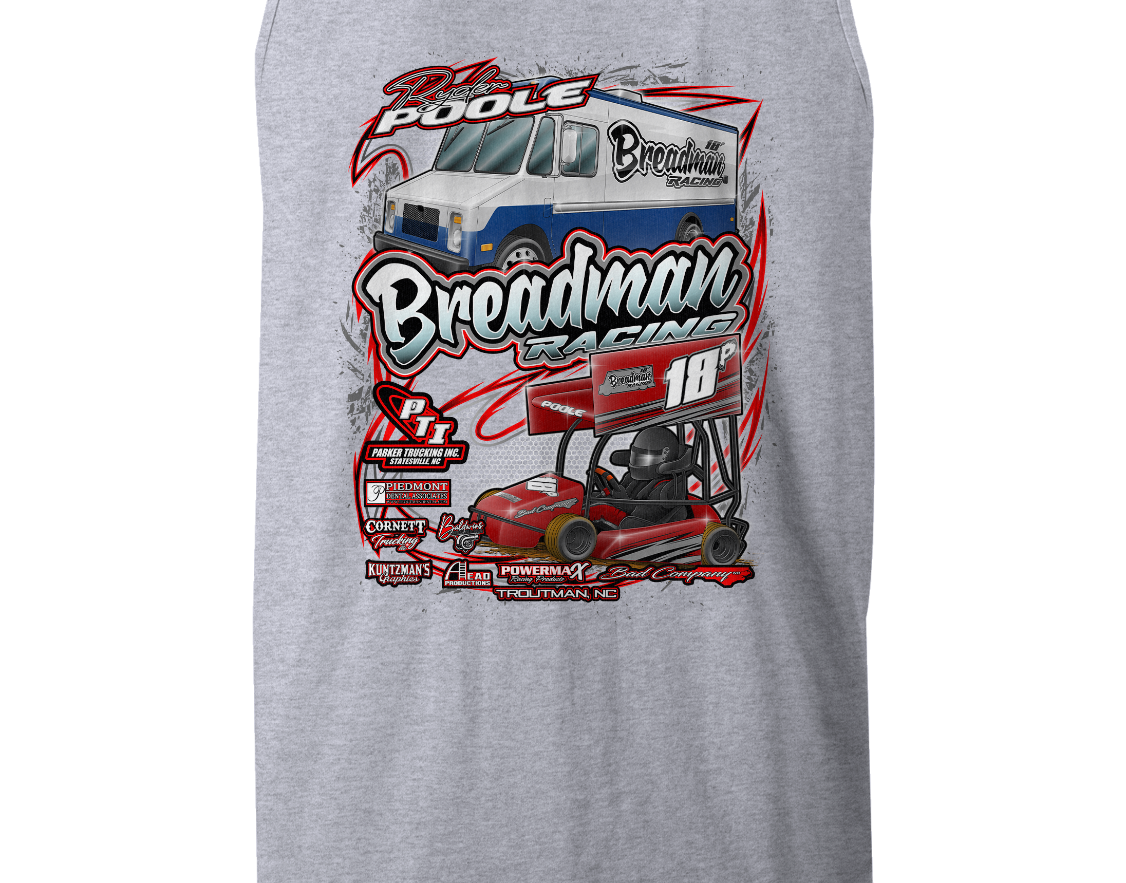 Breadman Racing Tank Tops Black Acid Apparel