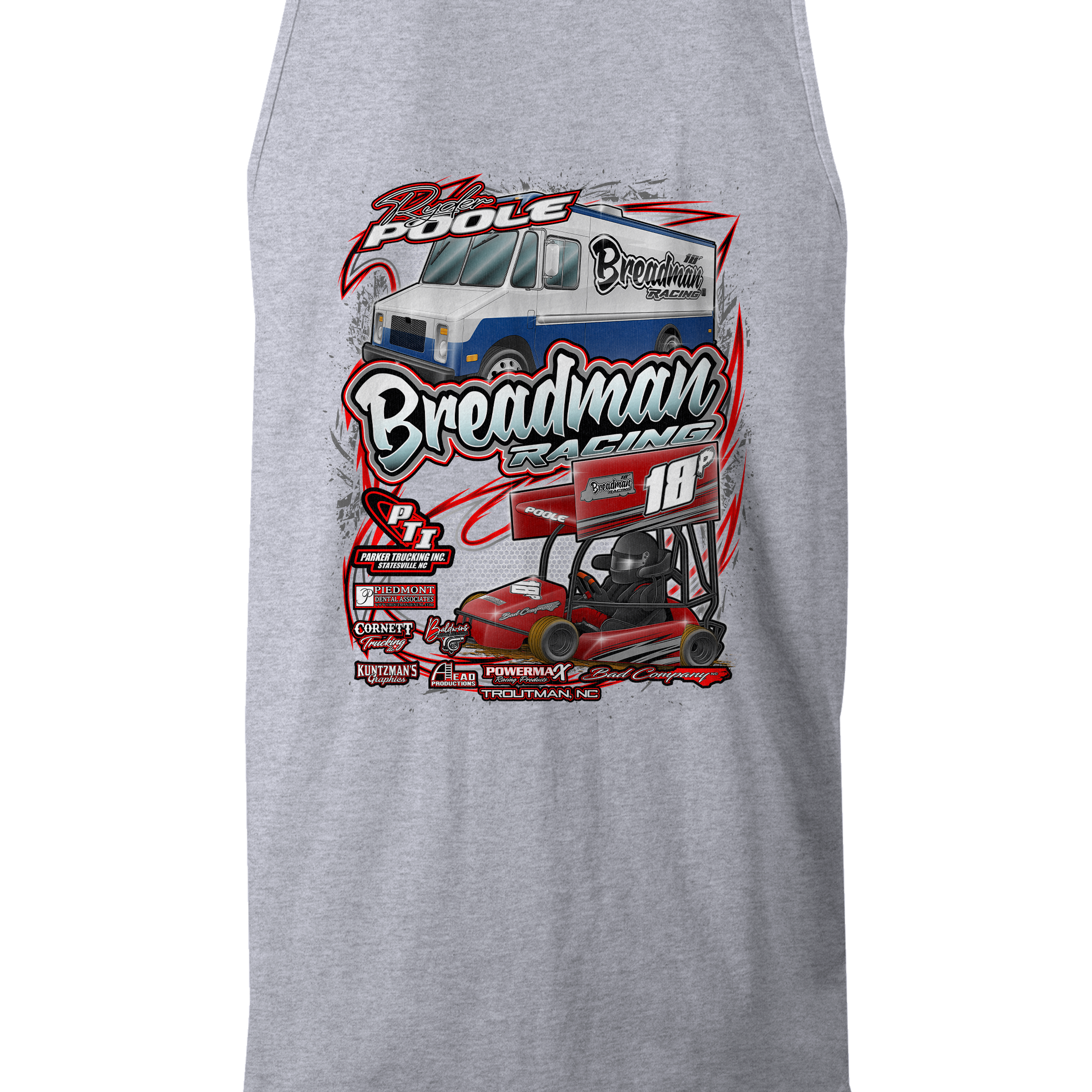 Breadman Racing Tank Tops Black Acid Apparel