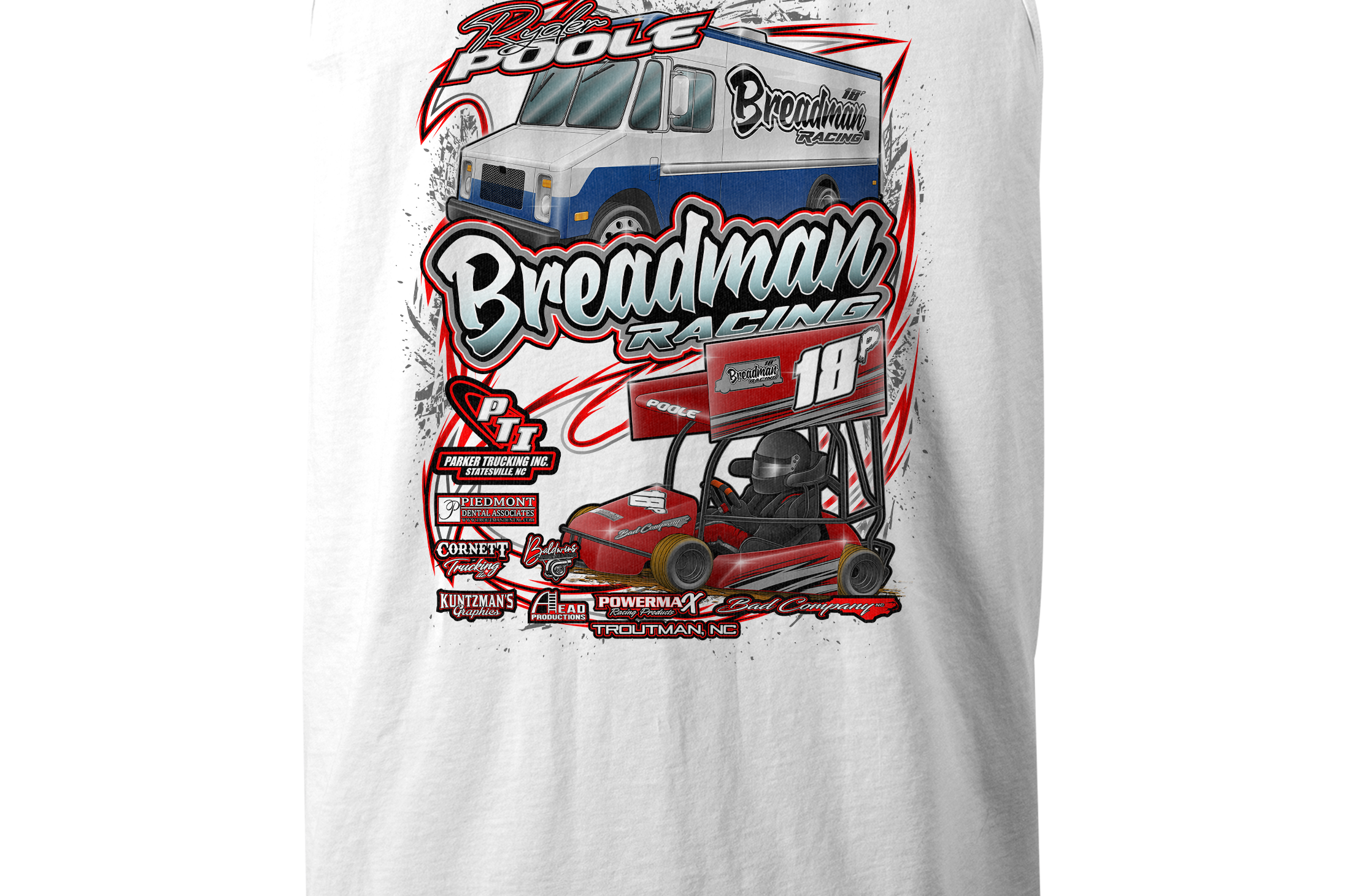Breadman Racing Tank Tops Black Acid Apparel