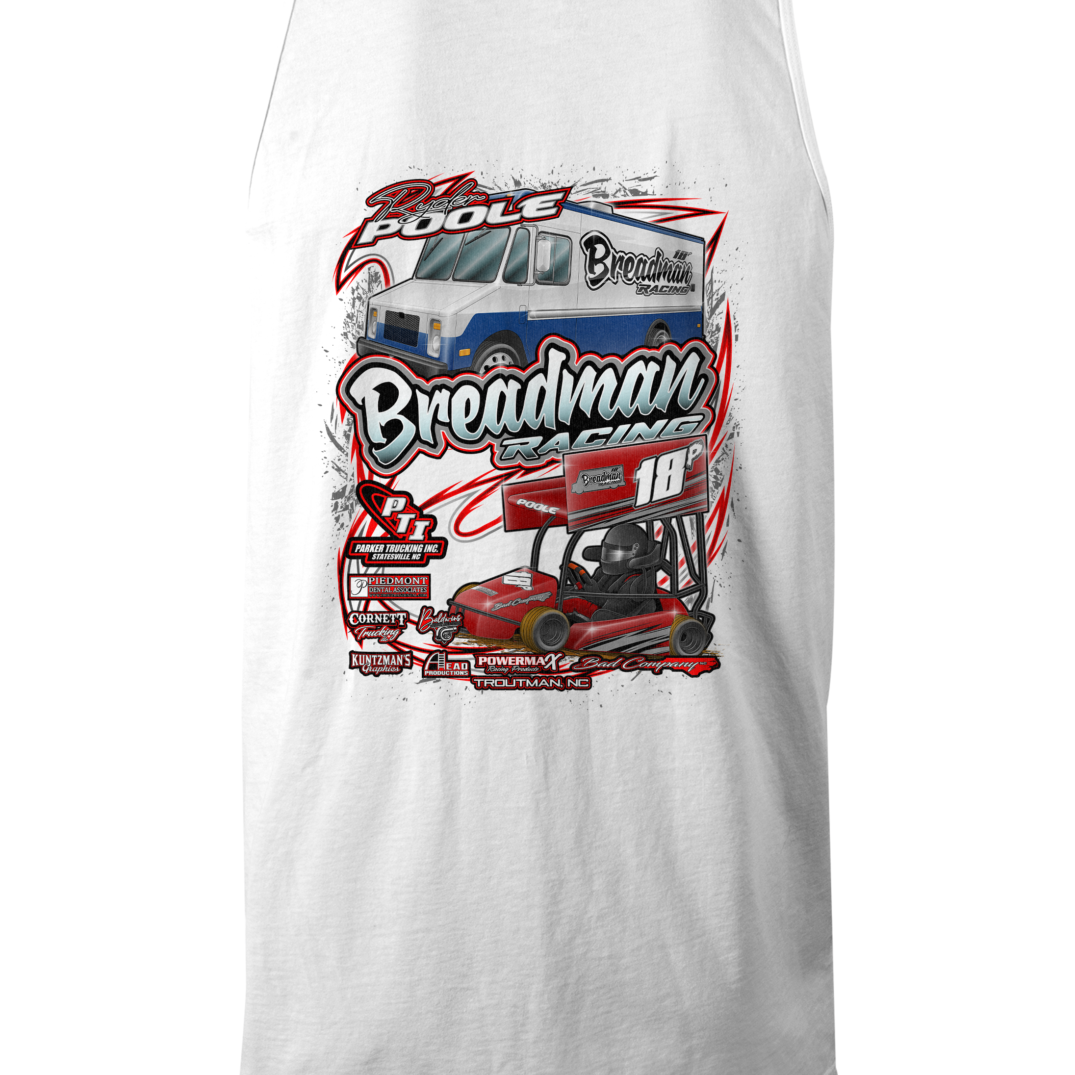 Breadman Racing Tank Tops Black Acid Apparel