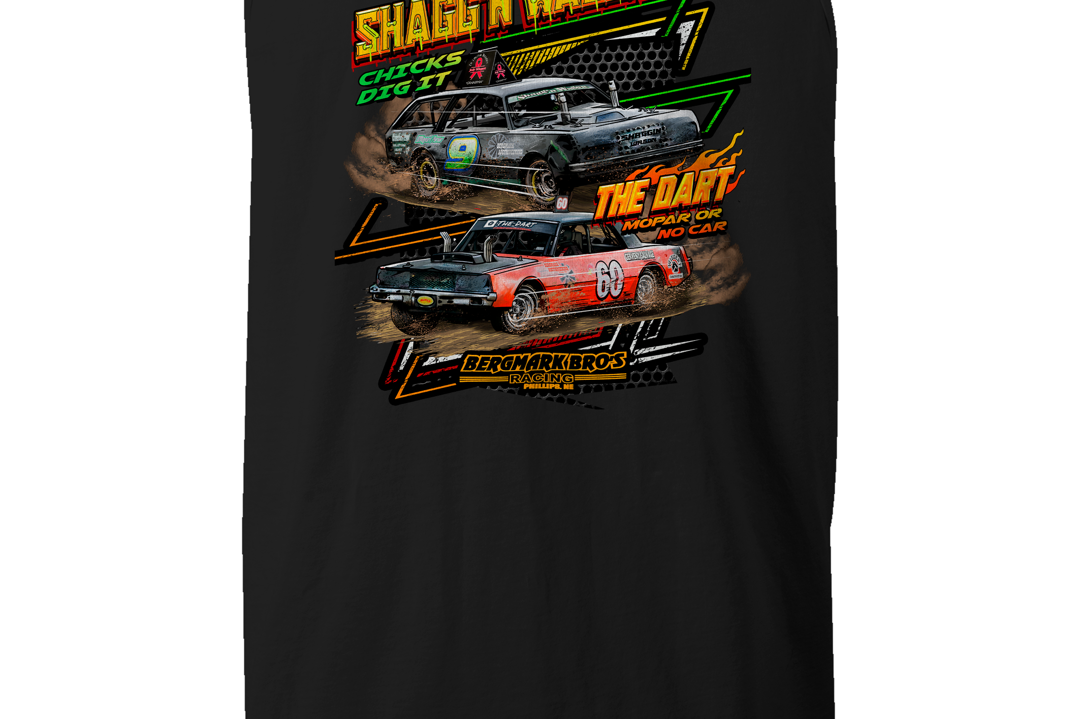 Bergmark Bro's Racing Tank Tops Black Acid Apparel
