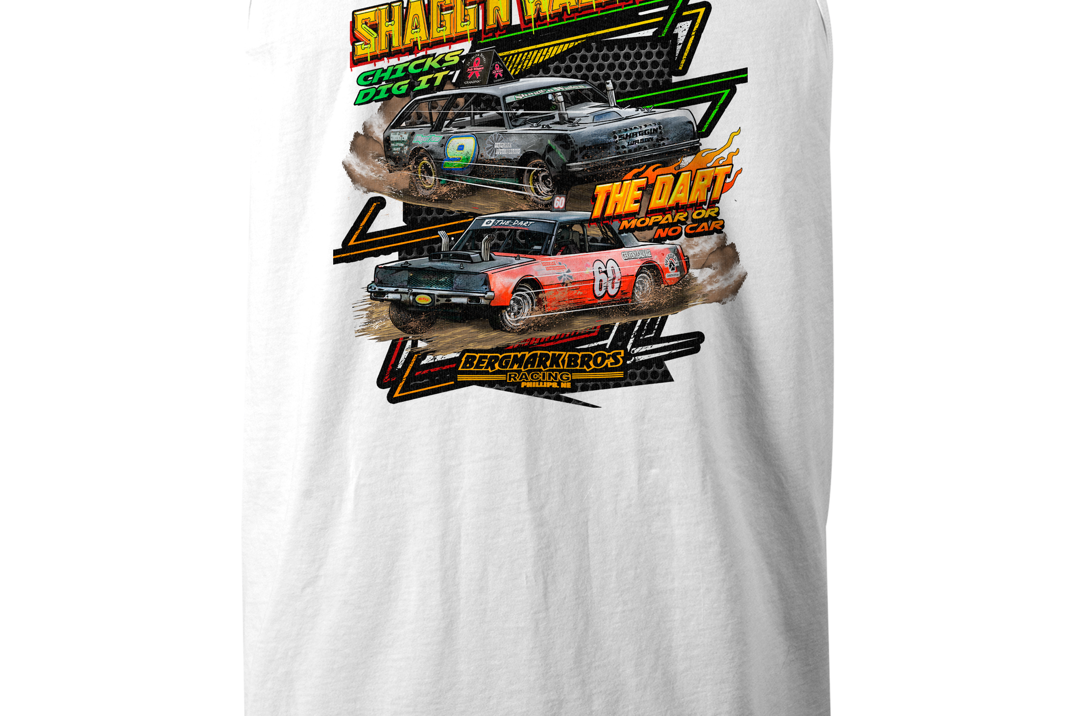 Bergmark Bro's Racing Tank Tops Black Acid Apparel