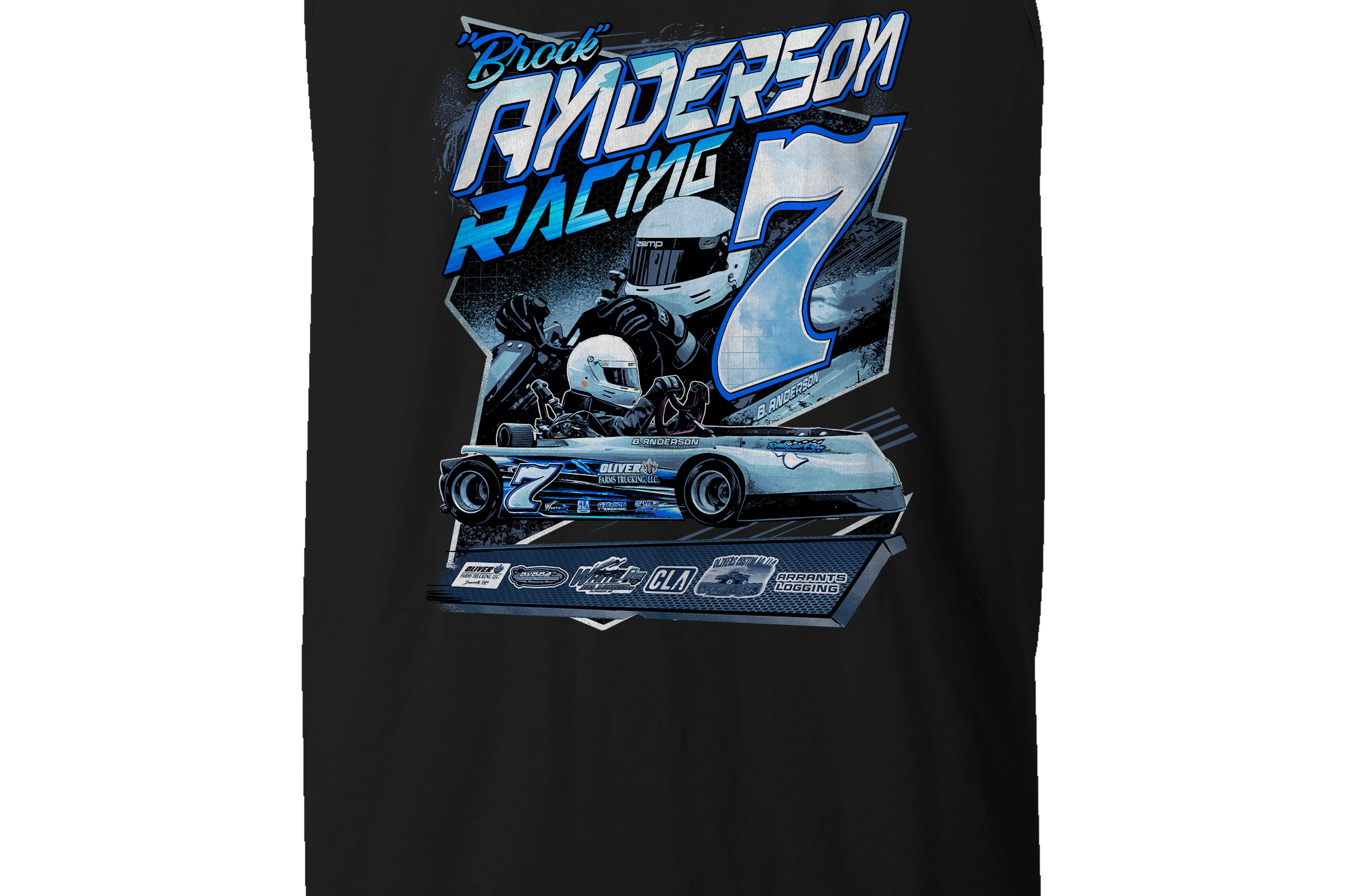 Anderson Racing Tank Tops Black Acid Apparel