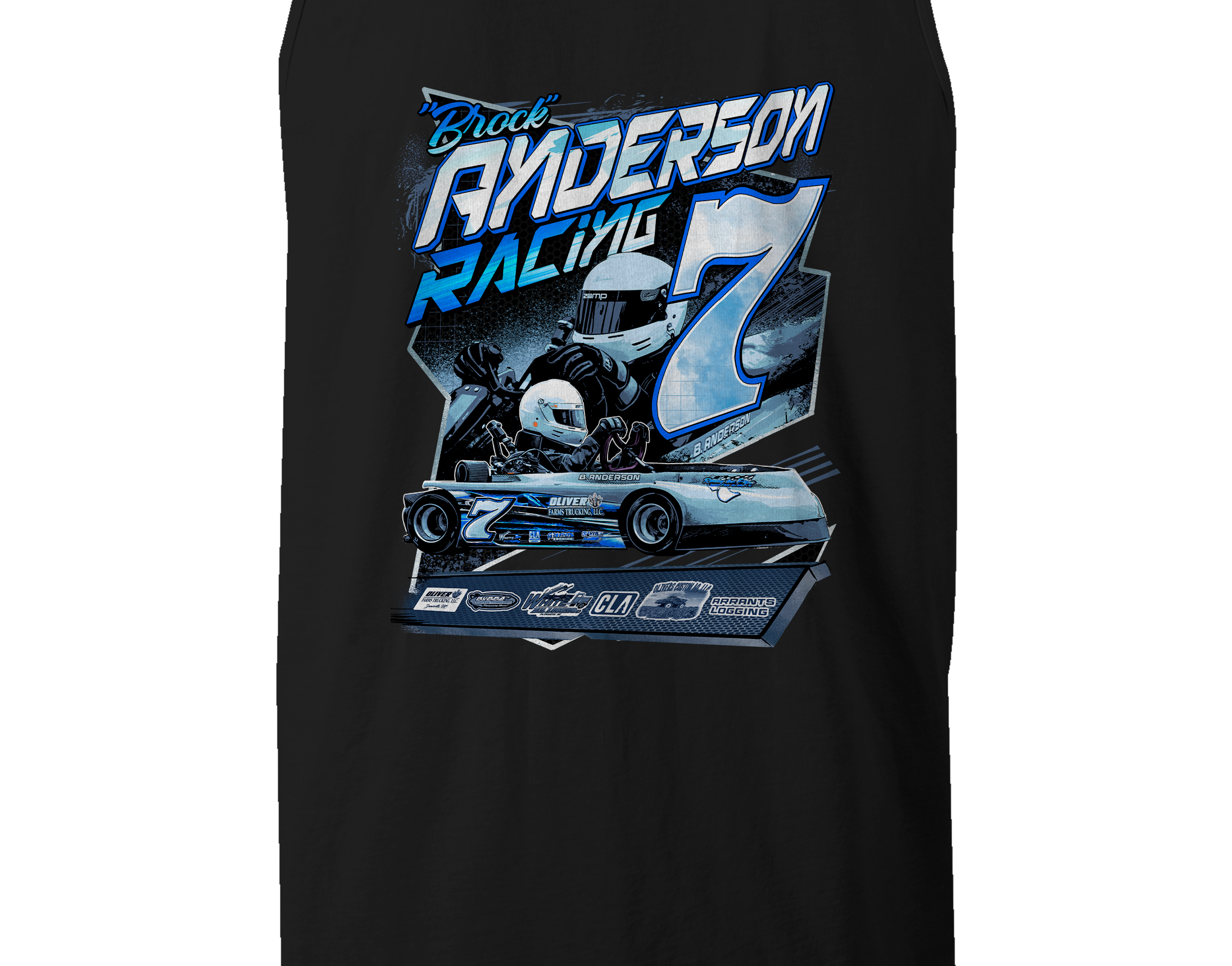 Anderson Racing Tank Tops Black Acid Apparel