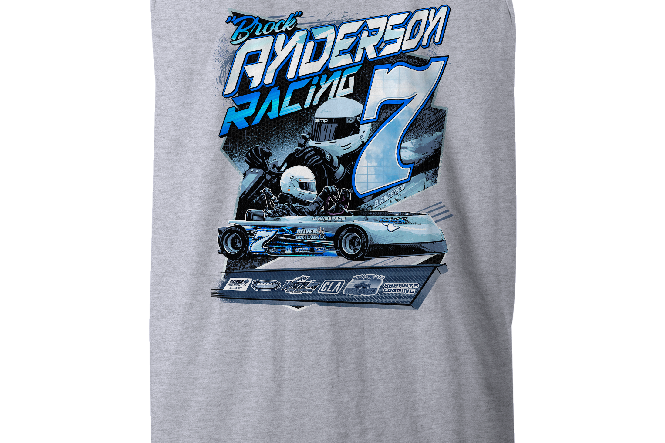 Anderson Racing Tank Tops Black Acid Apparel