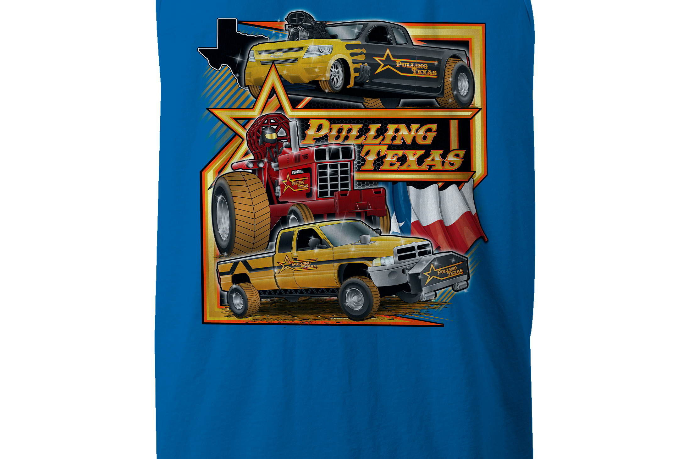 Pulling Texas Tank Tops Black Acid Apparel