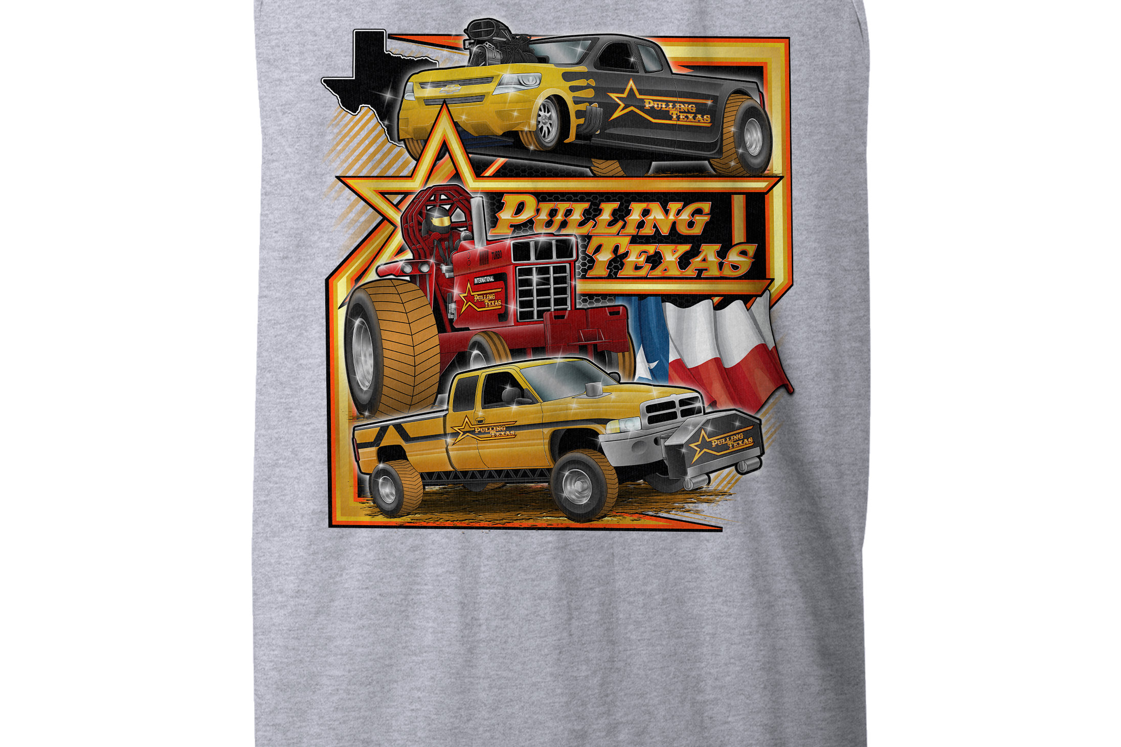 Pulling Texas Tank Tops Black Acid Apparel