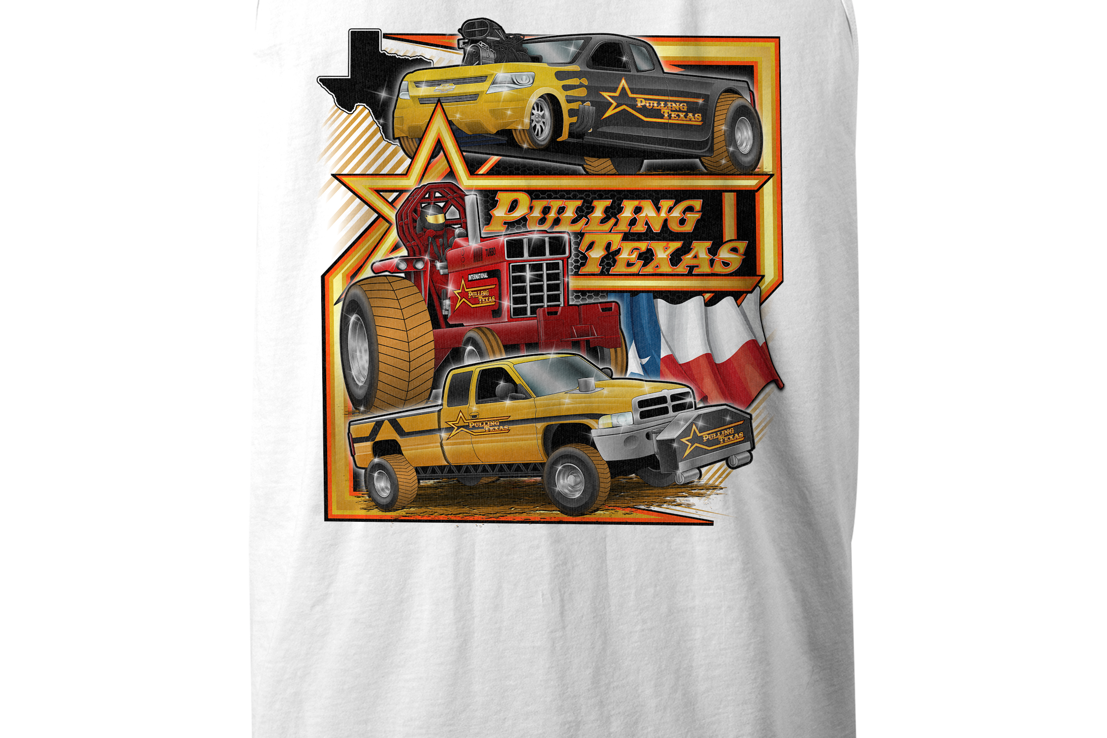 Pulling Texas Tank Tops Black Acid Apparel