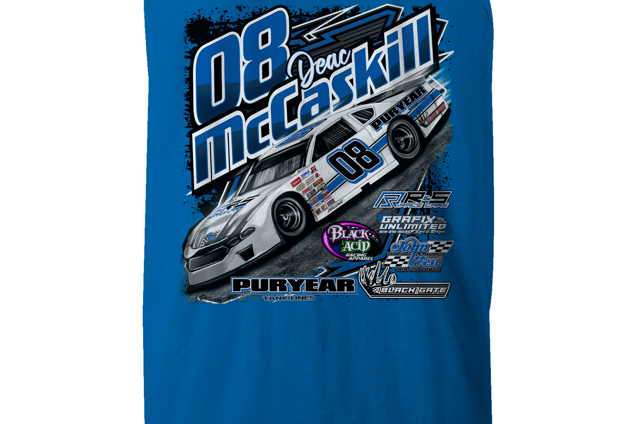 Deac McCaskill Tank Tops Black Acid Apparel