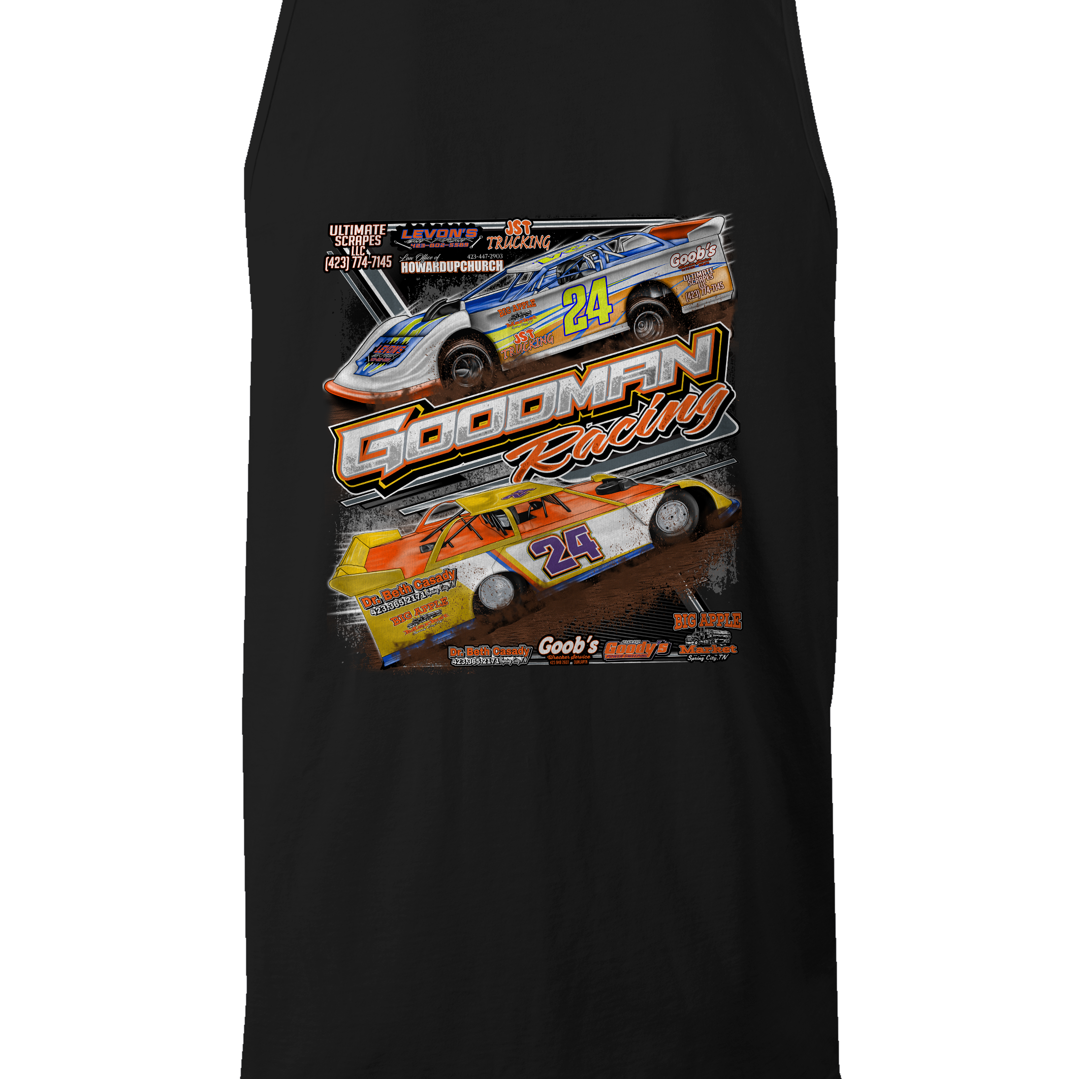 Goodman Racing Tank Tops Black Acid Apparel